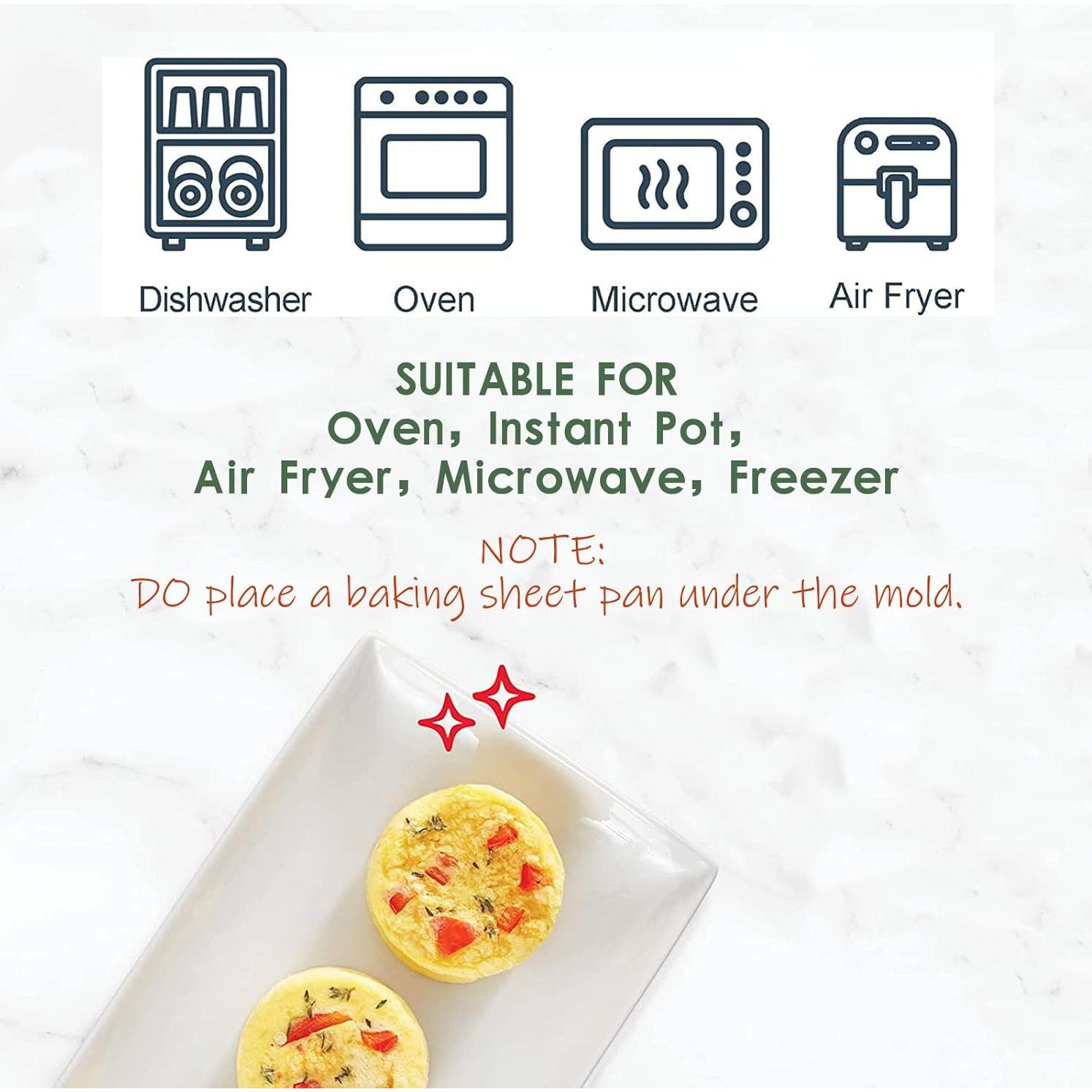 Moldes de Huevo de Silicona Dootafy 2 Piezas 7.6 cm Profundos