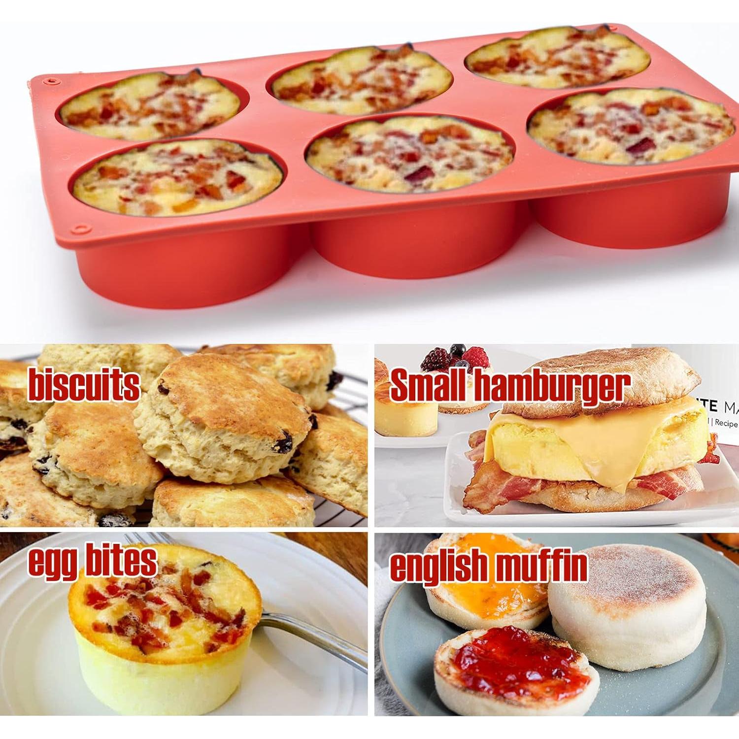 Moldes de Huevo de Silicona Dootafy 2 Piezas 7.6 cm Profundos