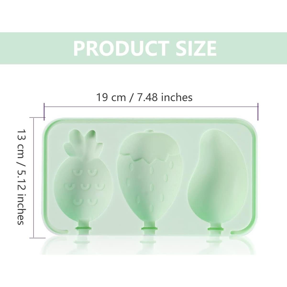 Moldes de Popsicles de Silicona Agaommio 6 Piezas para Niños