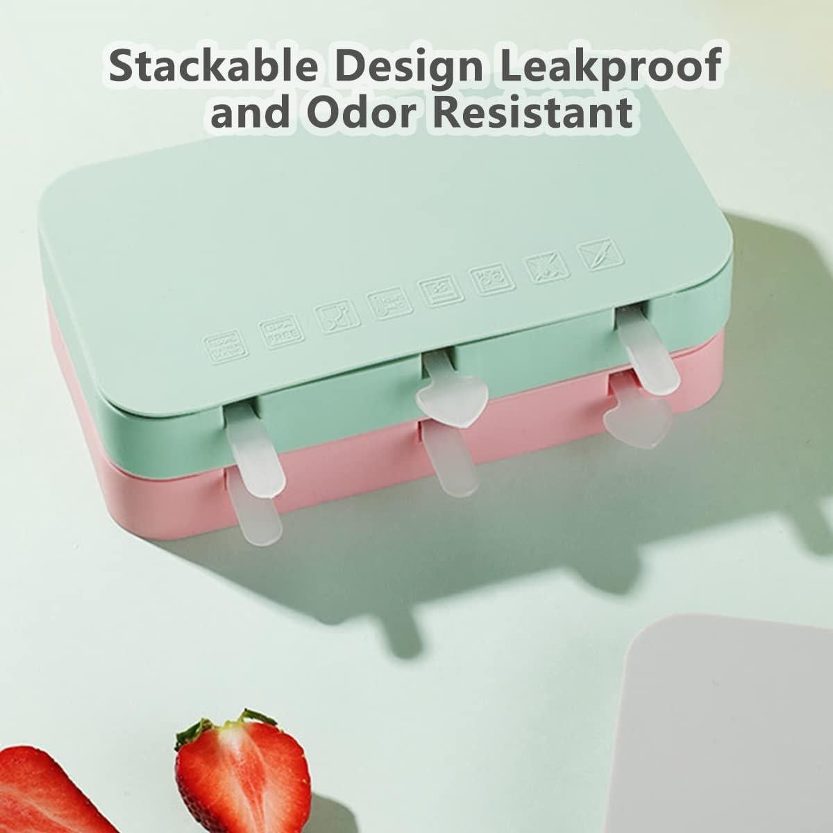 Moldes de Popsicles de Silicona Agaommio 6 Piezas para Niños