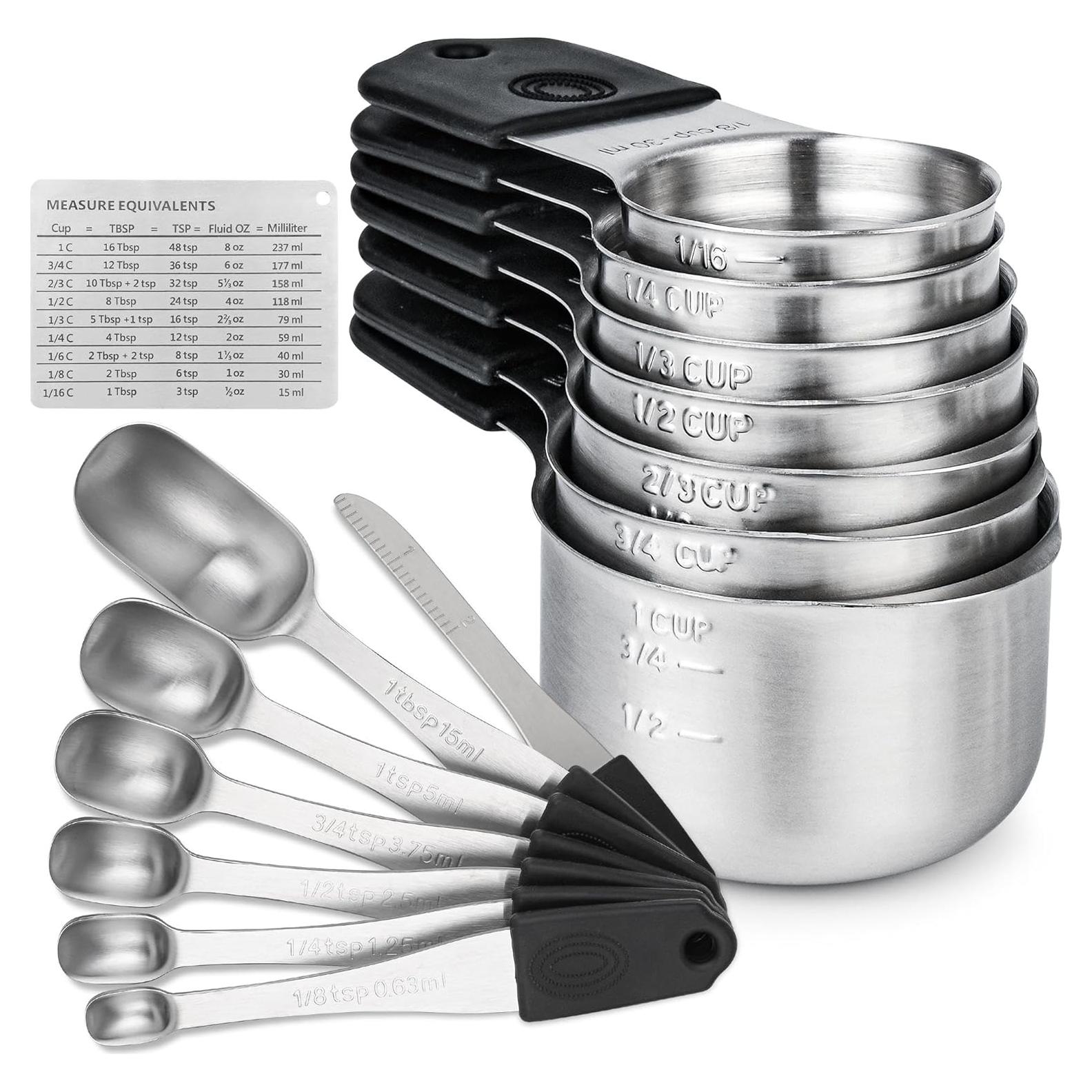 Juego de Tazas y Cucharas Medidoras Magnéticas Smithcraft 15