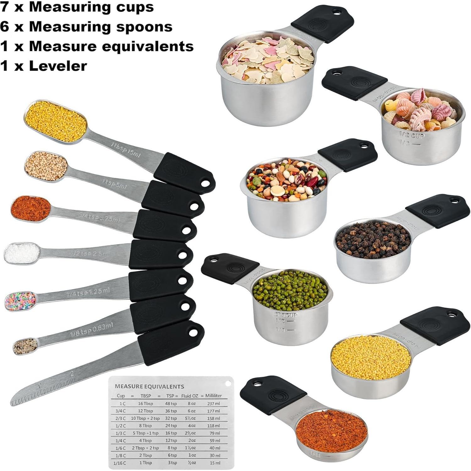 Juego de Tazas y Cucharas Medidoras Magnéticas Smithcraft 15
