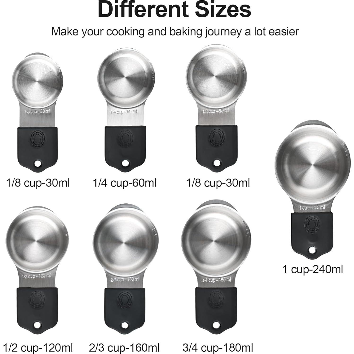 Juego de Tazas y Cucharas Medidoras Magnéticas Smithcraft 15