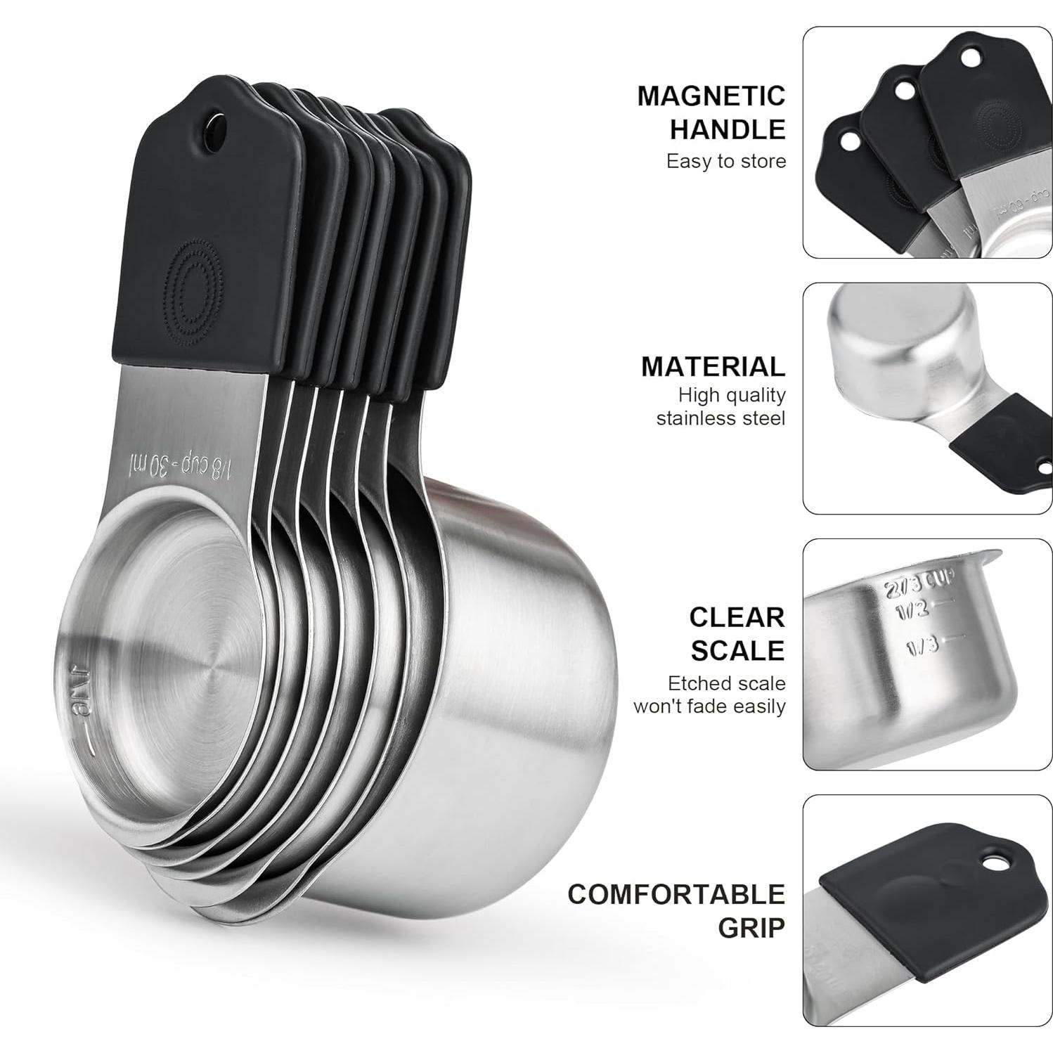 Juego de Tazas y Cucharas Medidoras Magnéticas Smithcraft 15