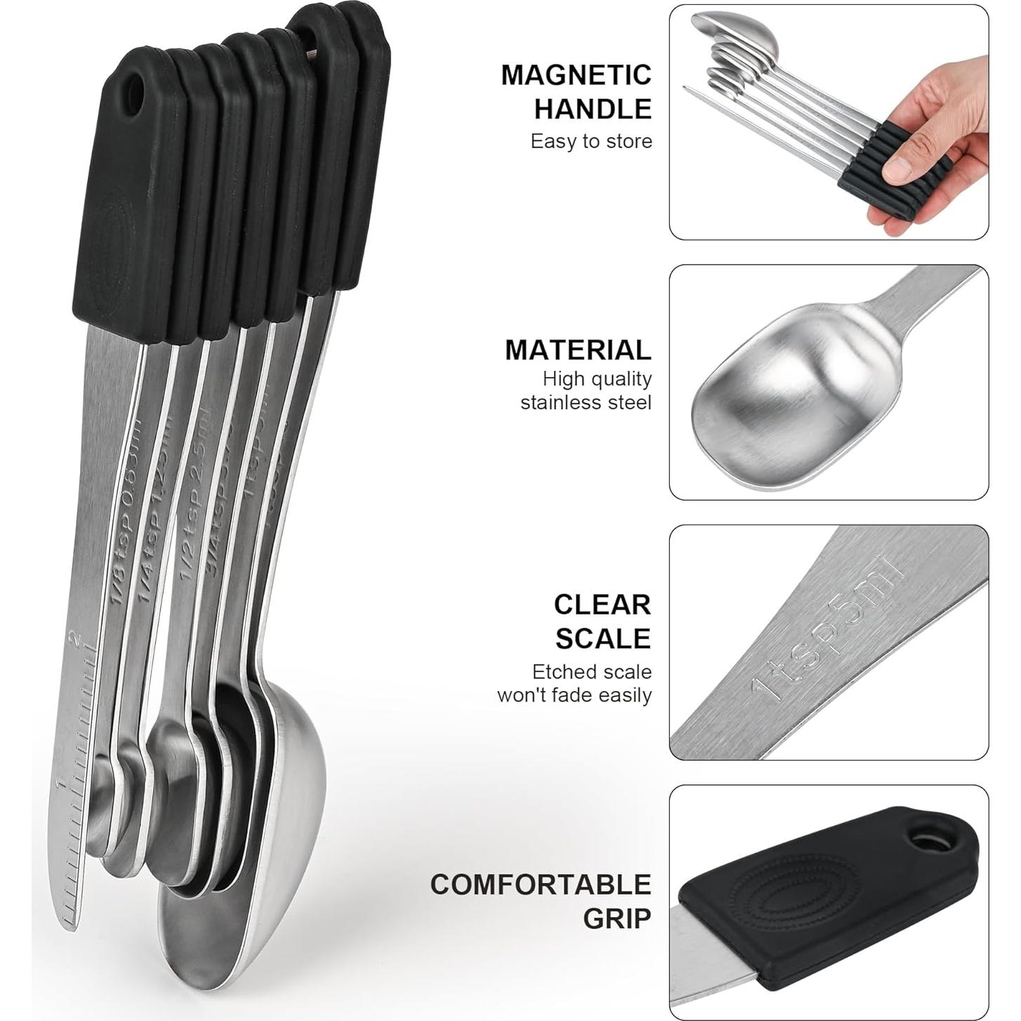 Juego de Tazas y Cucharas Medidoras Magnéticas Smithcraft 15