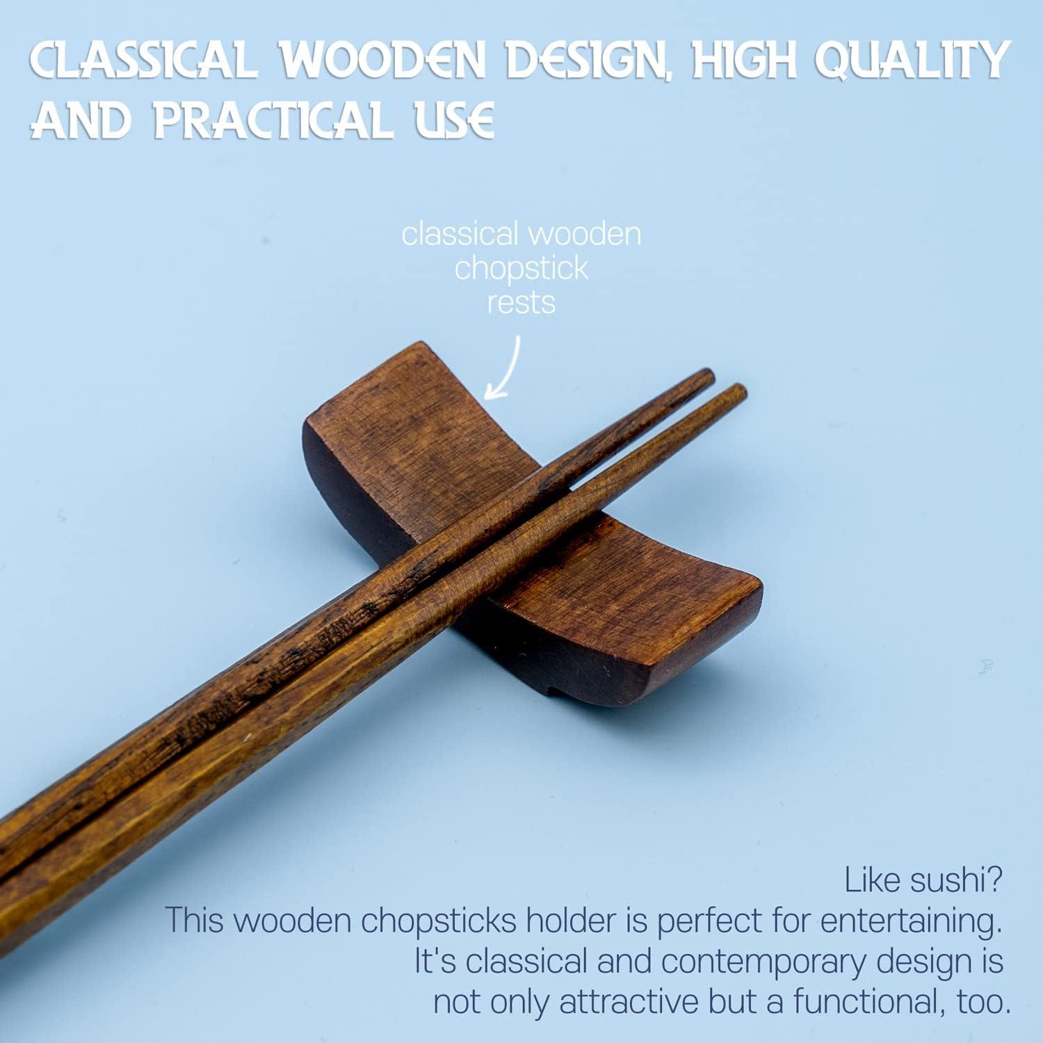 Juego de Palillos de Madera CuziCuzi con Soporte y Bolsa 23.5 cm