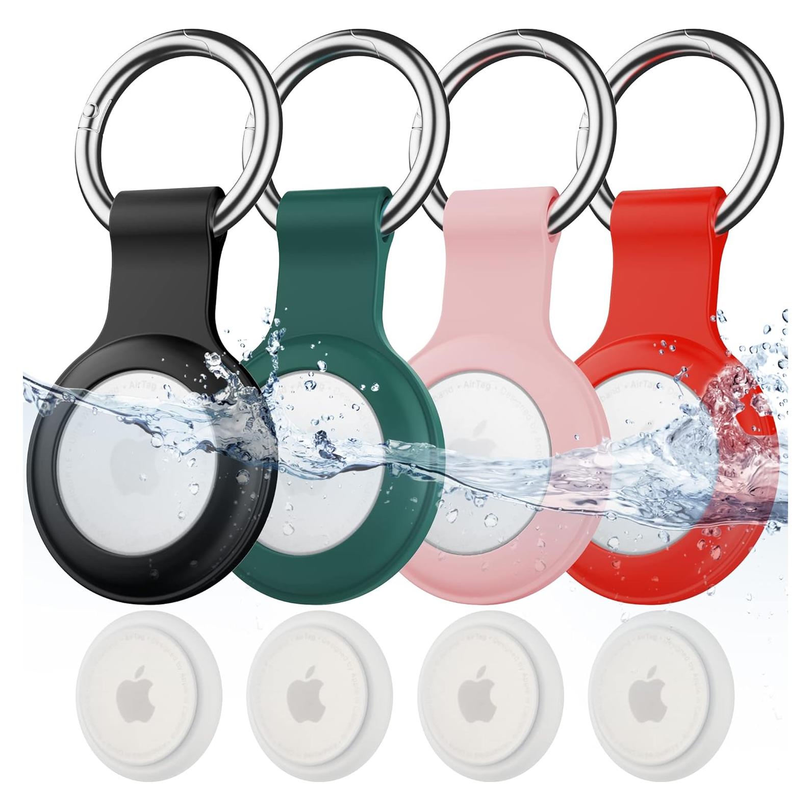 Paquete de 4 fundas de silicona a prueba de agua para AirTag