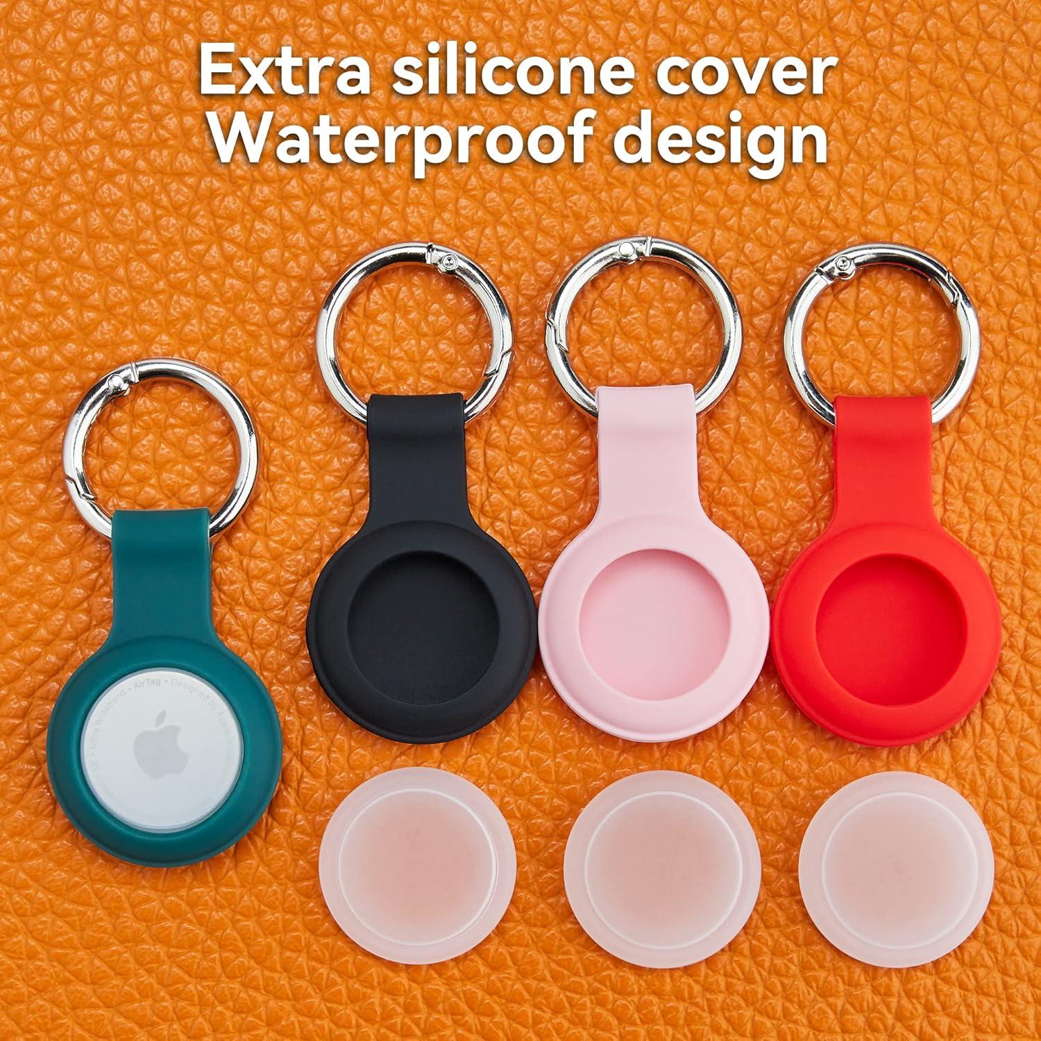 Paquete de 4 fundas de silicona a prueba de agua para AirTag