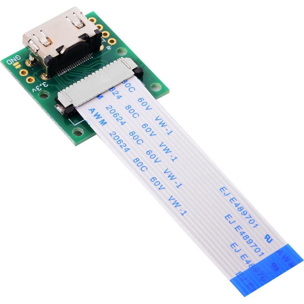 chenyang 2 Pack HDMI to CSI Raspberry PI Camera Module Expansion Adapter with Flat Ribbon Flex Cable 5cm