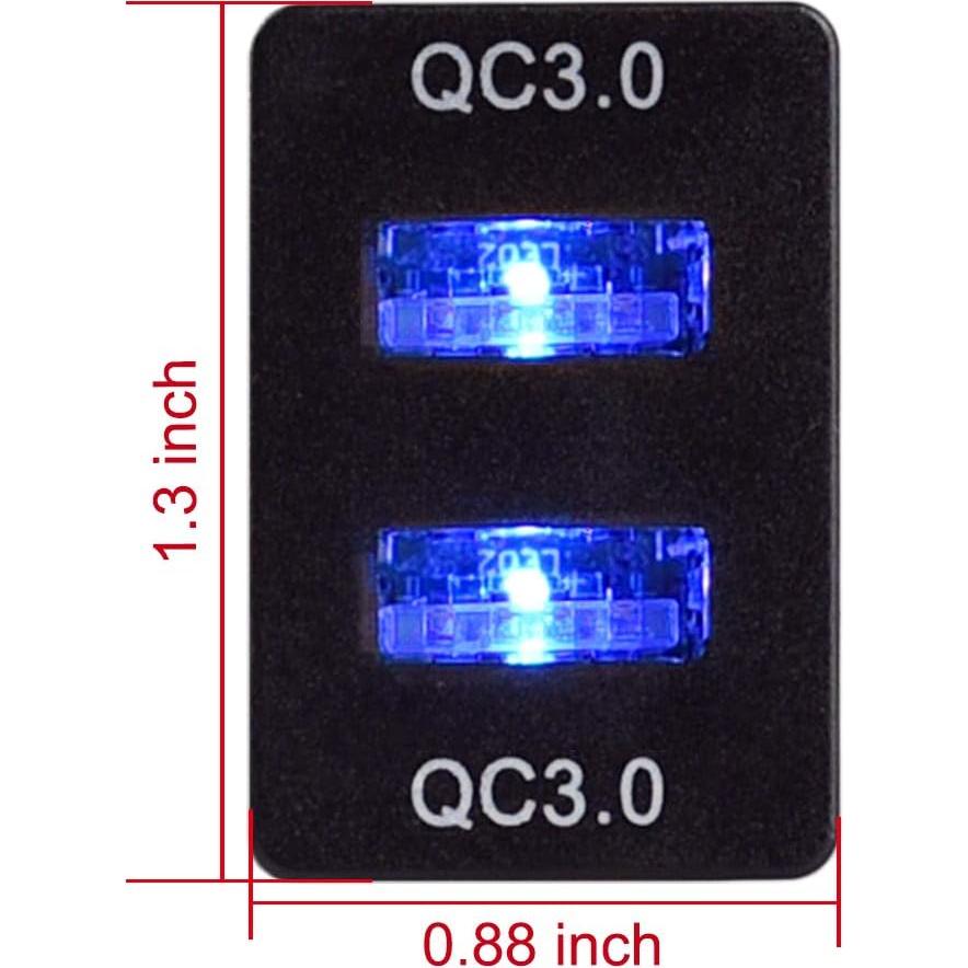 Cargador Doble USB Cllena Quick Charge 3.0 para Toyota