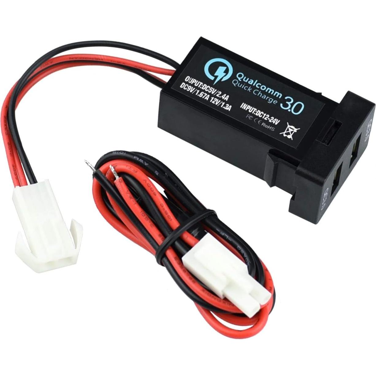 Cargador Doble USB Cllena Quick Charge 3.0 para Toyota