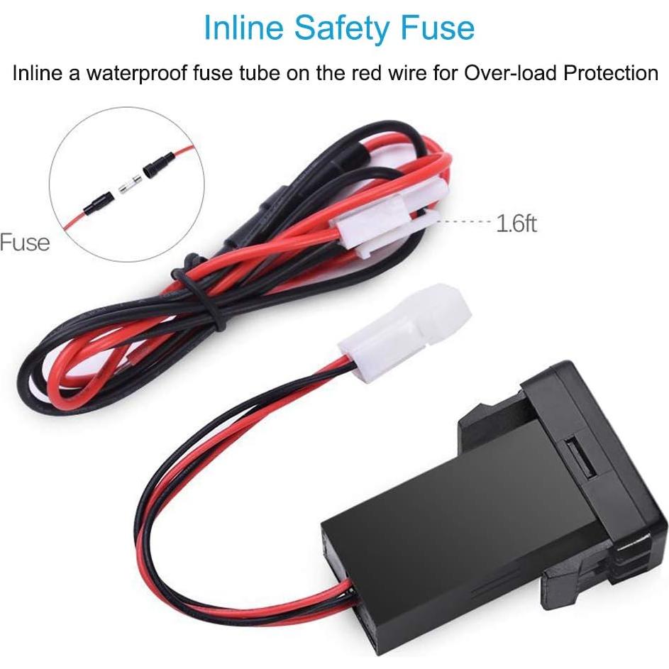 Cargador Doble USB Cllena Quick Charge 3.0 para Toyota