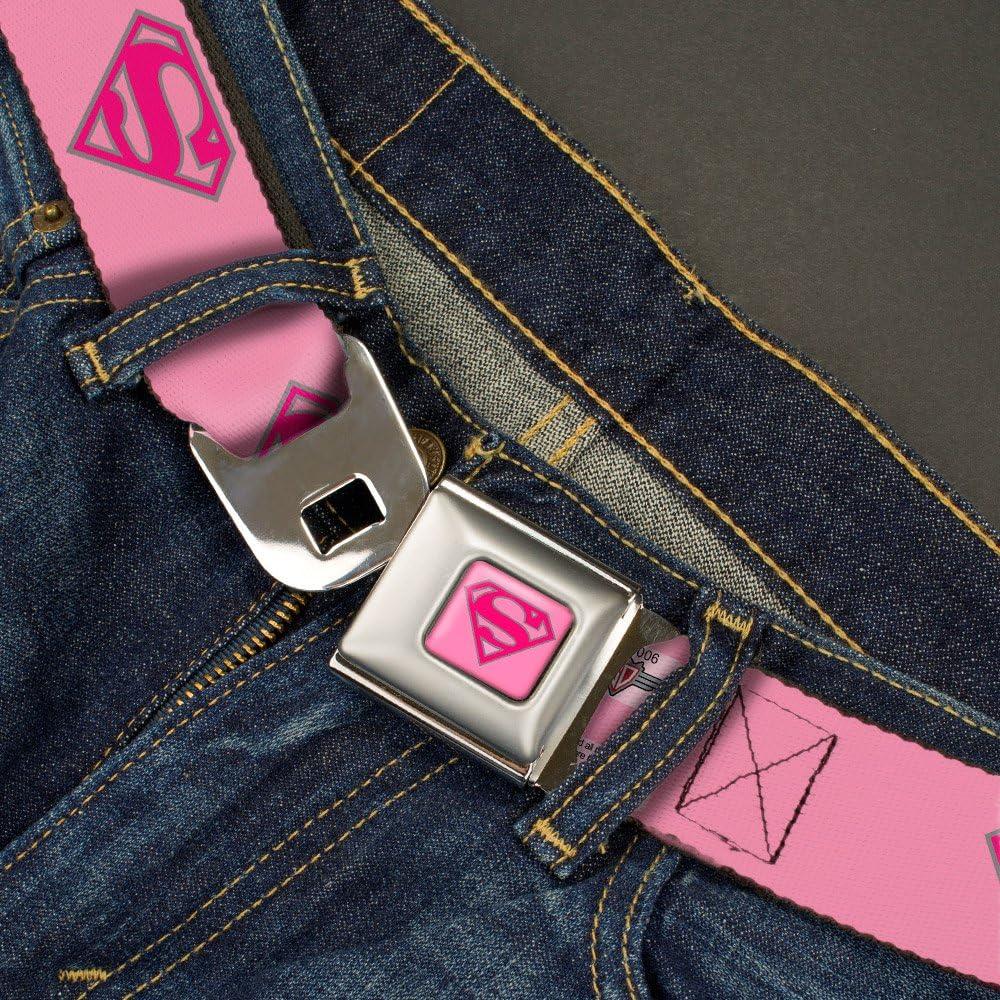 Cinturón de seguridad Buckle-Down Superman Rosa 1.5" ancho