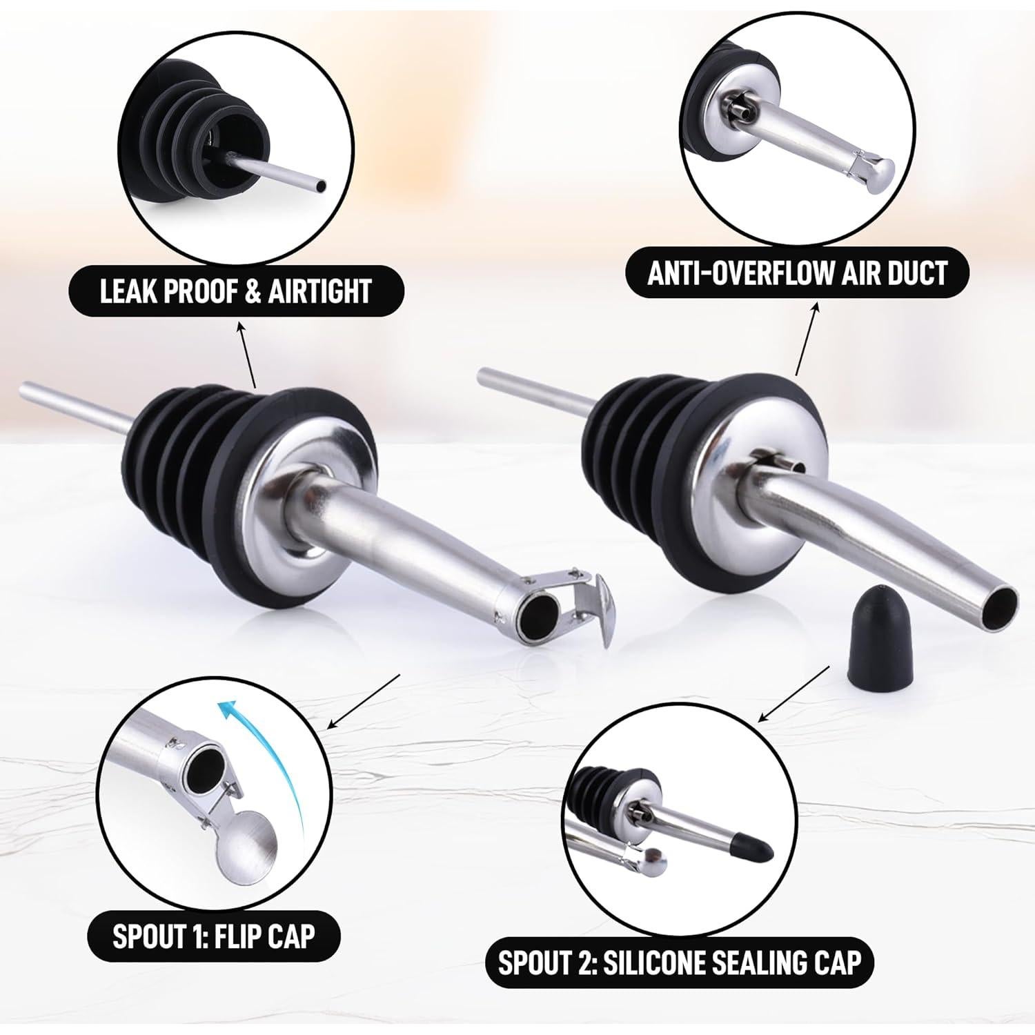 Dispensador de Aceite de Oliva Zulay 0.5L Vidrio Transparente