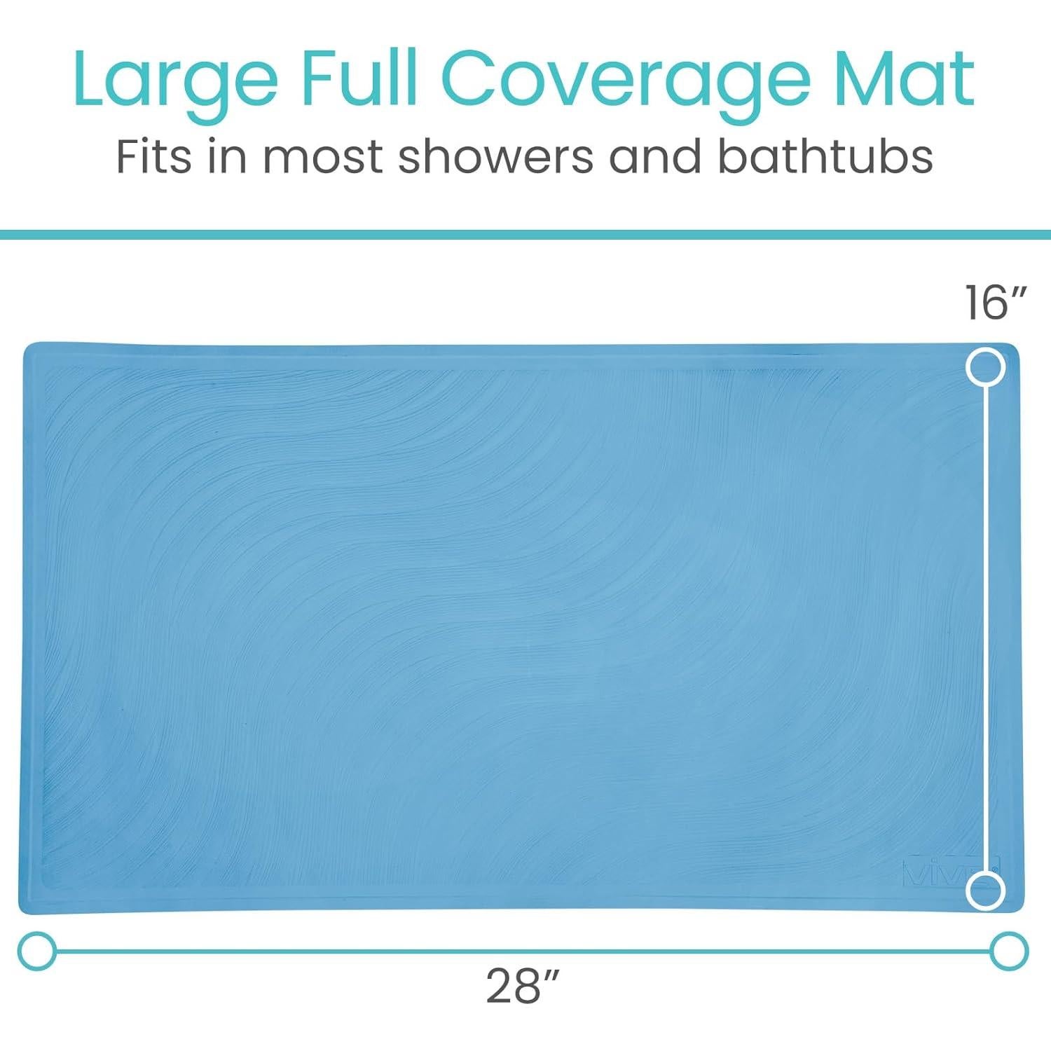 Alfombrilla de Baño Antideslizante Vive XL 71x40 cm Azul