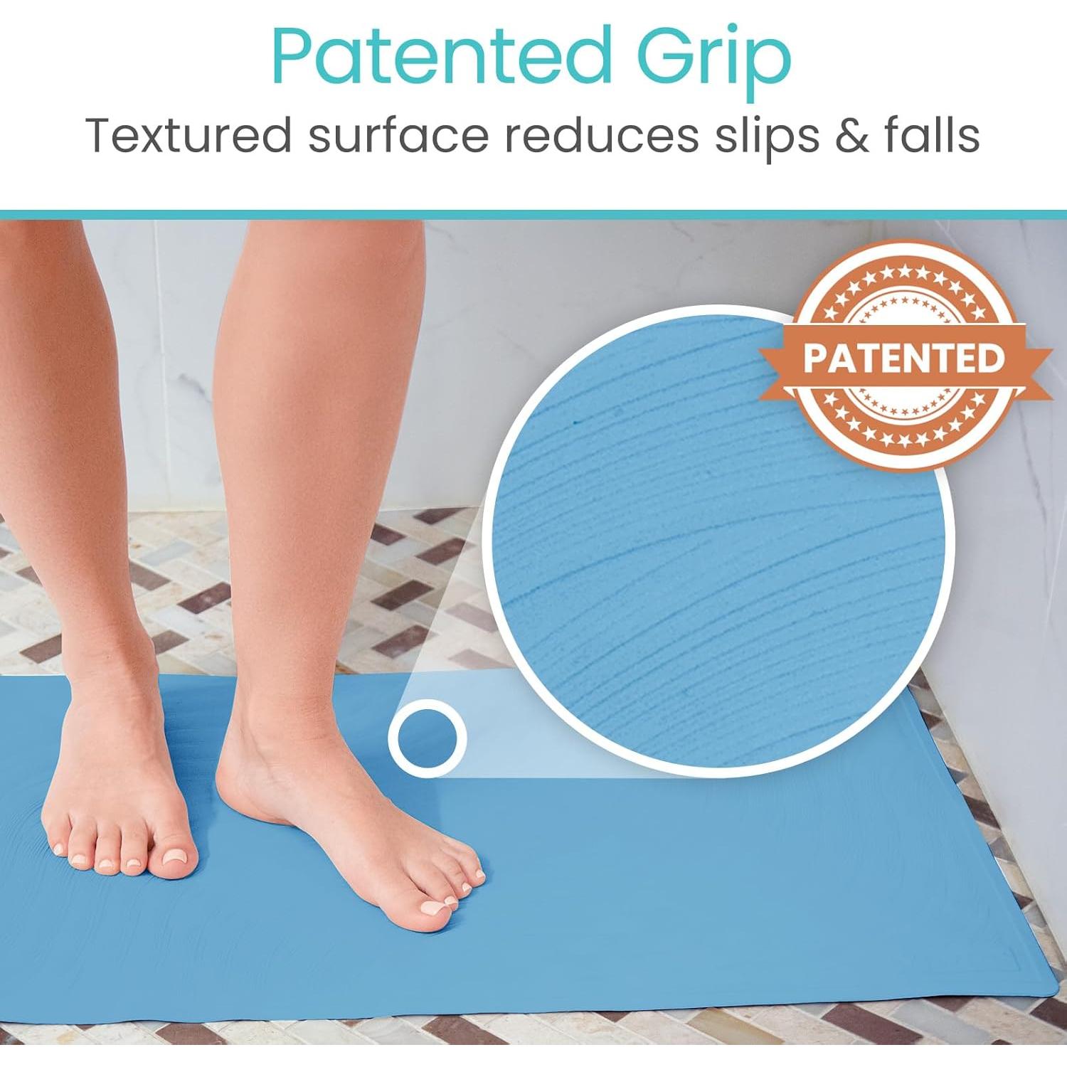 Alfombrilla de Baño Antideslizante Vive XL 71x40 cm Azul