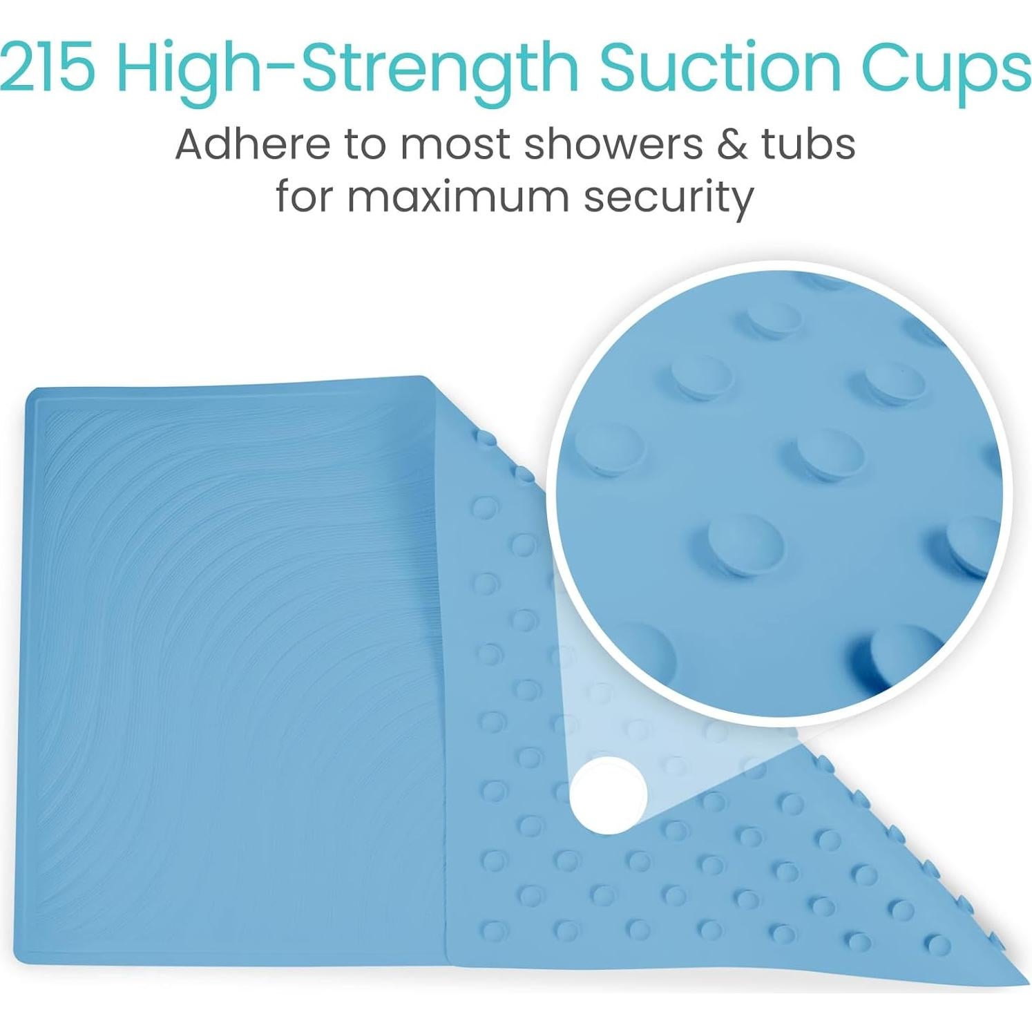 Alfombrilla de Baño Antideslizante Vive XL 71x40 cm Azul