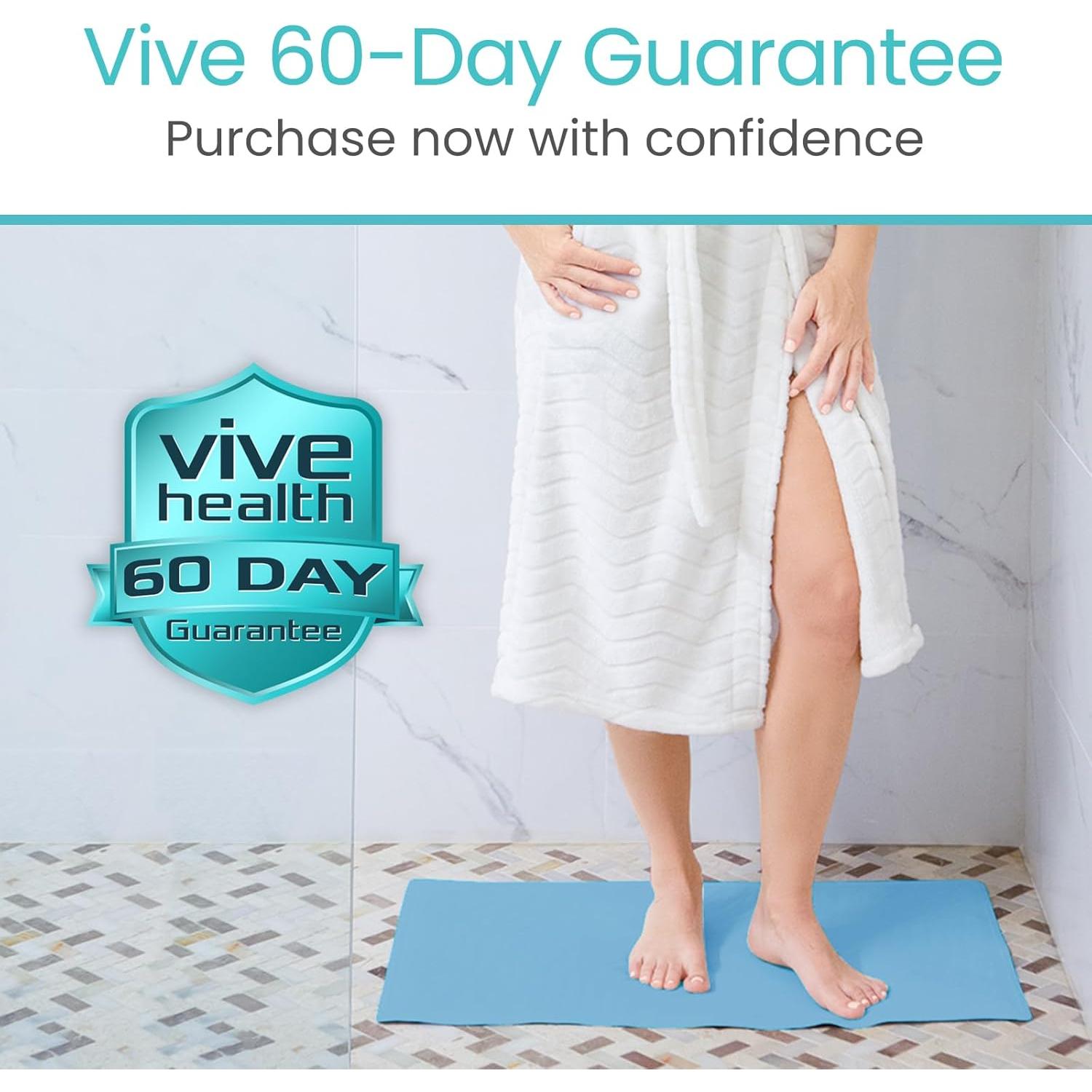 Alfombrilla de Baño Antideslizante Vive XL 71x40 cm Azul