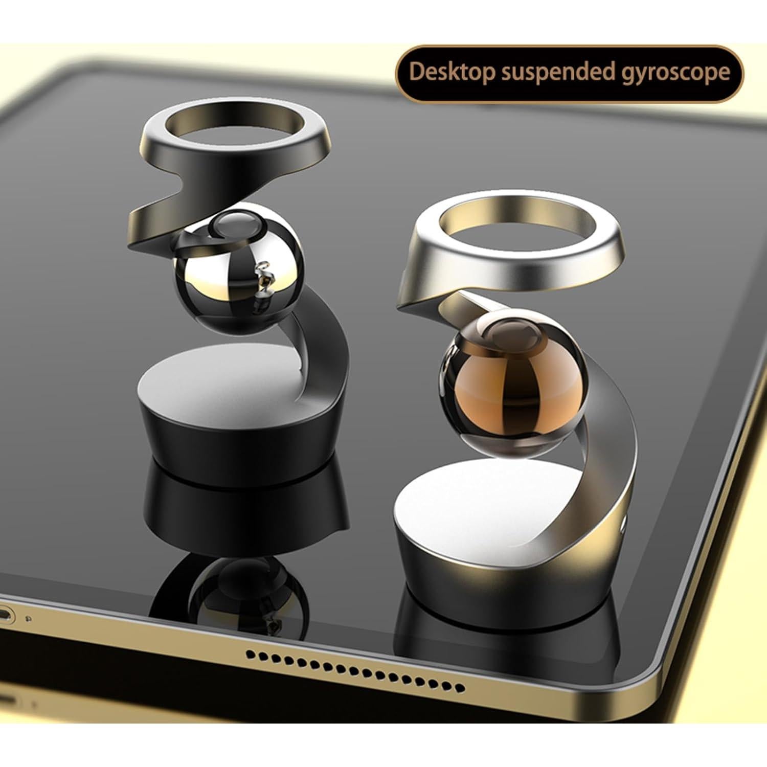 Juguete Antiestrés Cinético Zebo Bola Gris-Oro Rosa