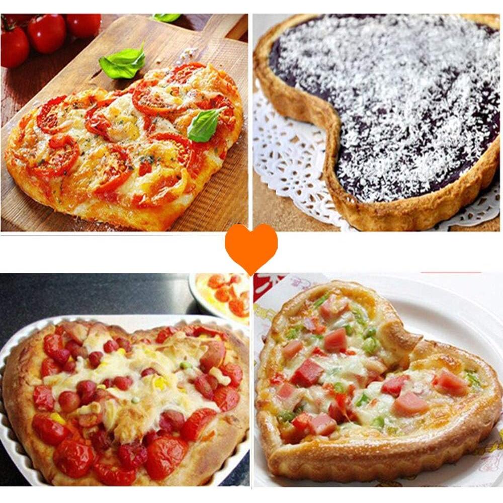 Juego de 6 Moldes para Tartas Mini Cyimi 10 cm Corazón Antiadherente