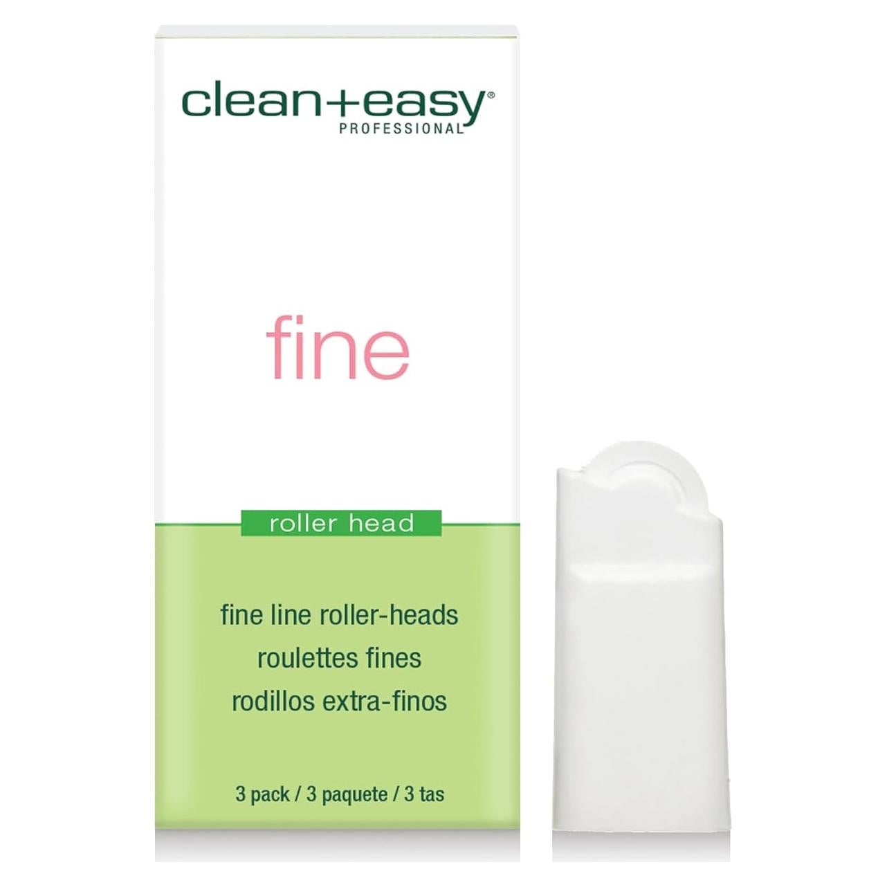Cabezas de Rodillo Fino Clean + Easy - Paquete de 3 para Depilación Facial