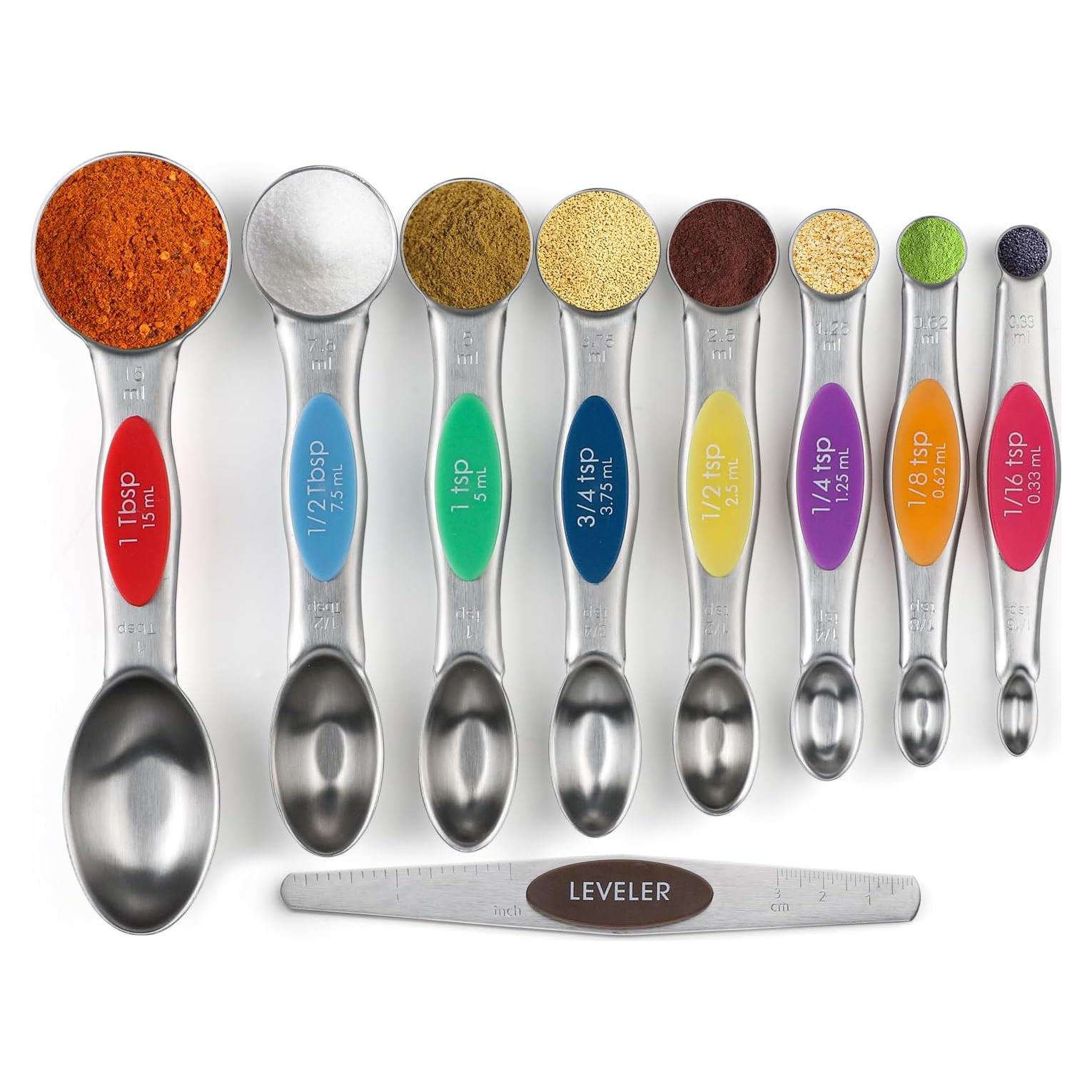 Juego de Cucharas Medidoras Magnéticas CHAMTILE Acero Inoxidable