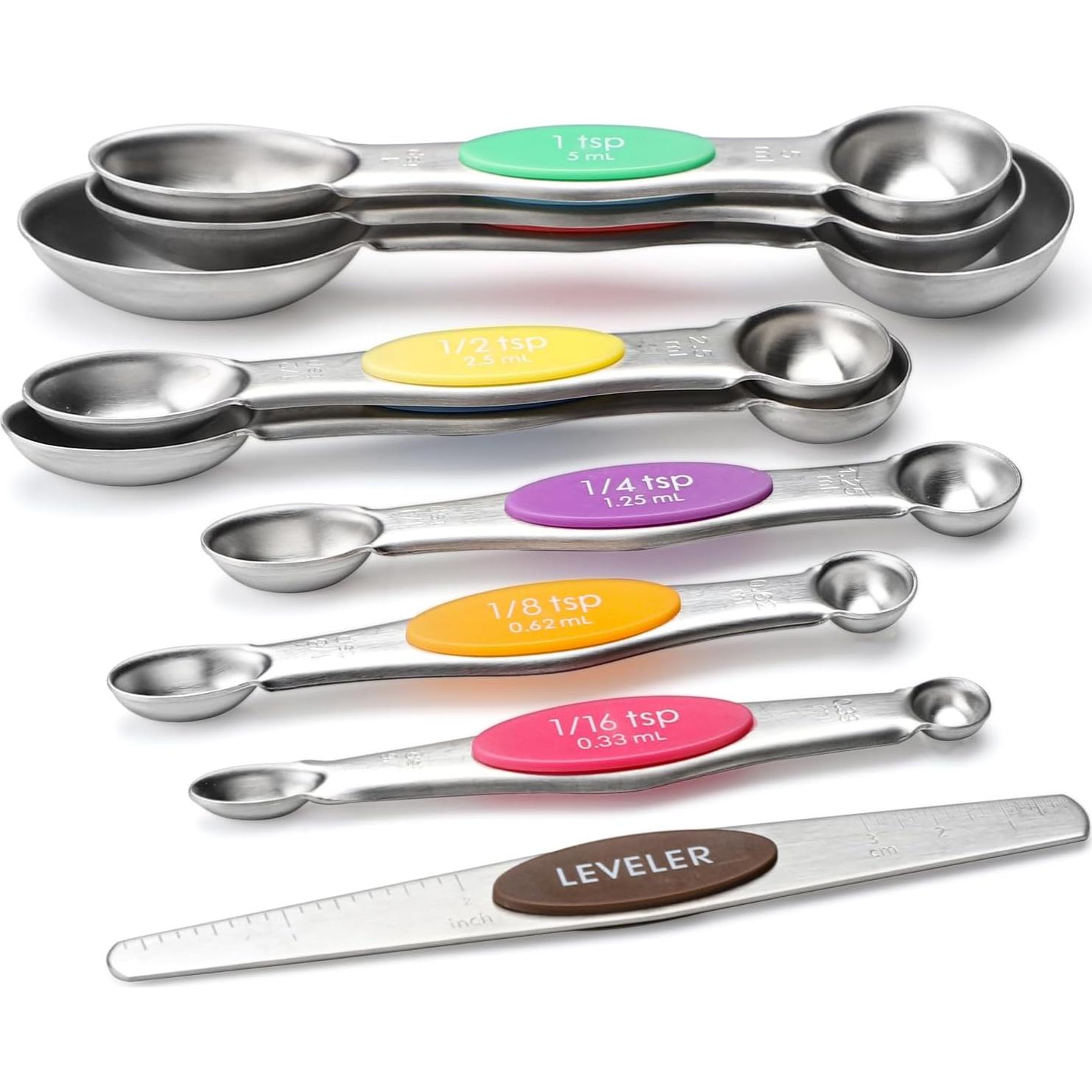 Juego de Cucharas Medidoras Magnéticas CHAMTILE Acero Inoxidable