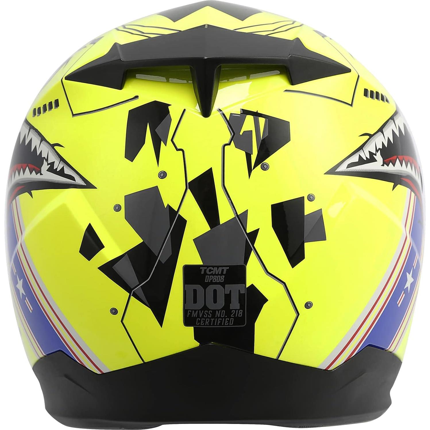 Casco TCT-MOTORPARTS X-Large Niños Motocross Amarillo