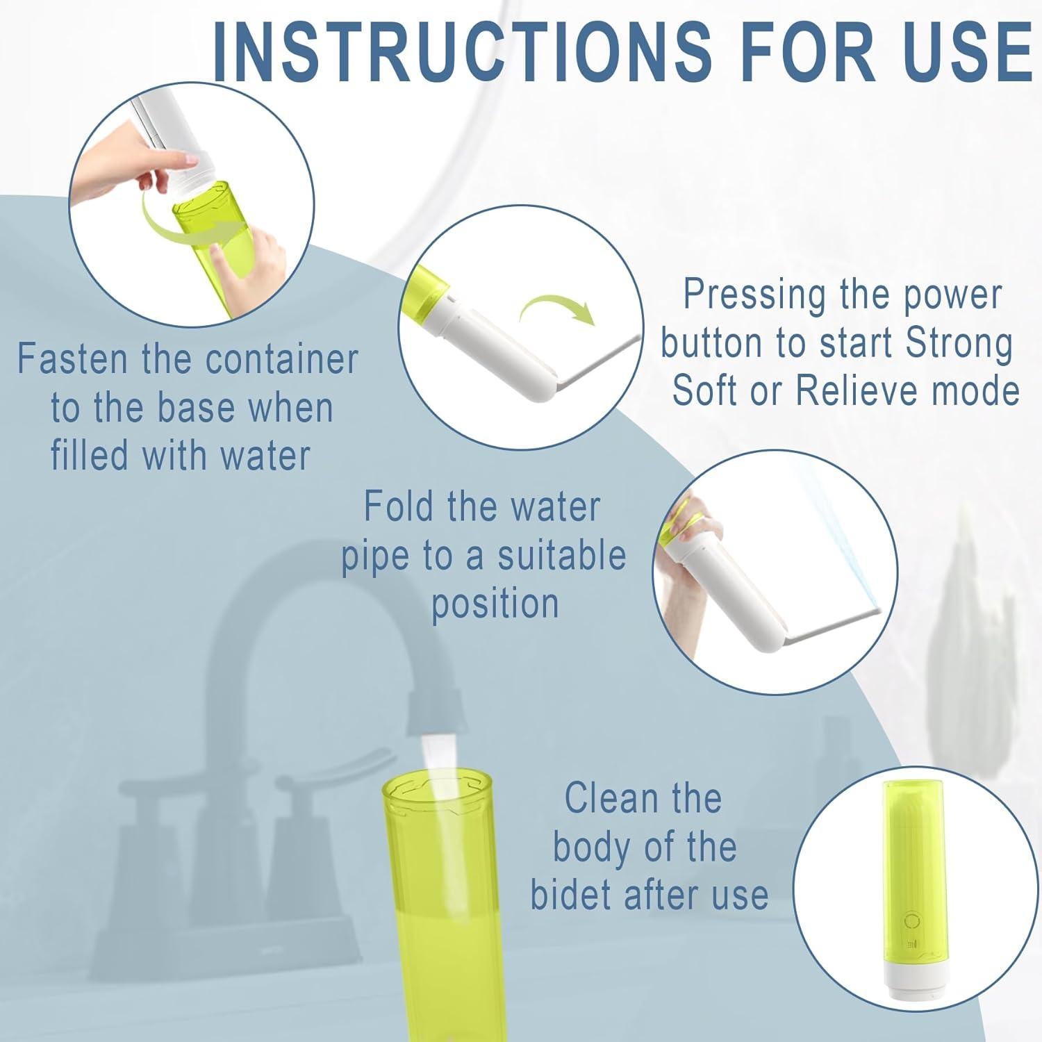 Bidet Portátil New-Star PB-188 Recargable USB-C 180ml