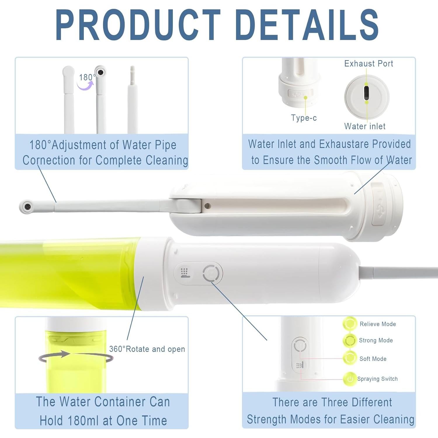 Bidet Portátil New-Star PB-188 Recargable USB-C 180ml