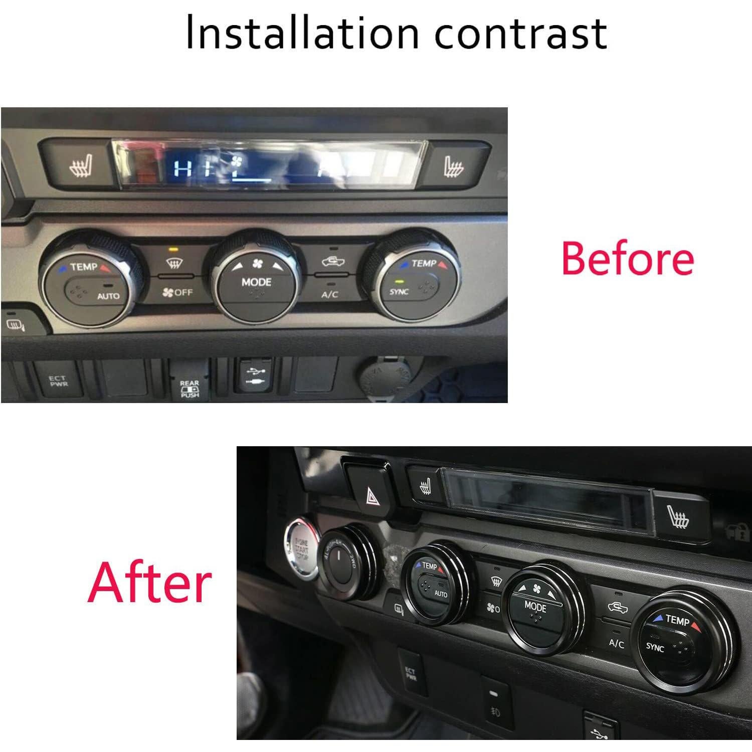 Cubiertas de Consola Central Toyota Tacoma 2016-2023 - Negro