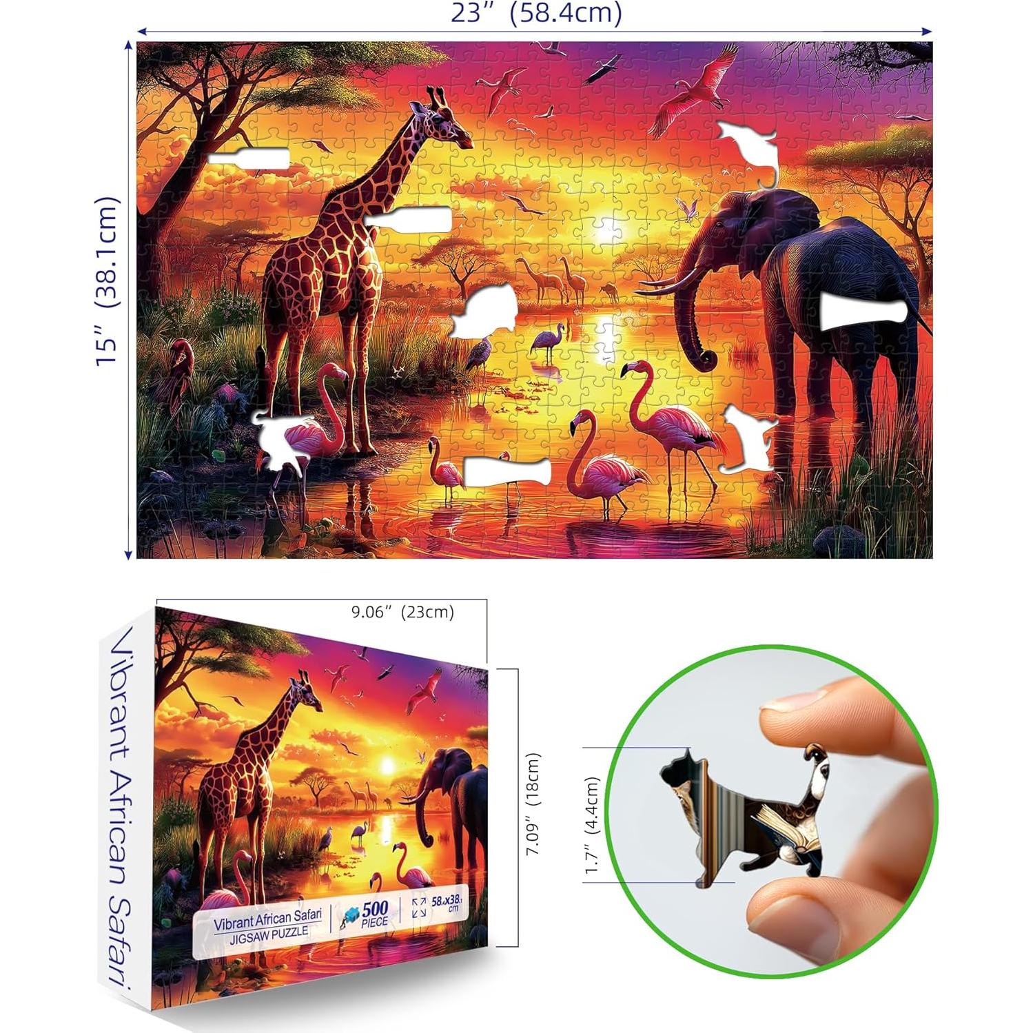 Rompecabezas de Animales 500 Piezas MINIWAN 53.34x38.1cm