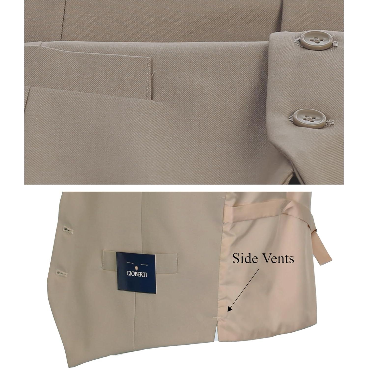Chaleco Formal para Hombre Gioberti Beige Ajustable XS-5XL