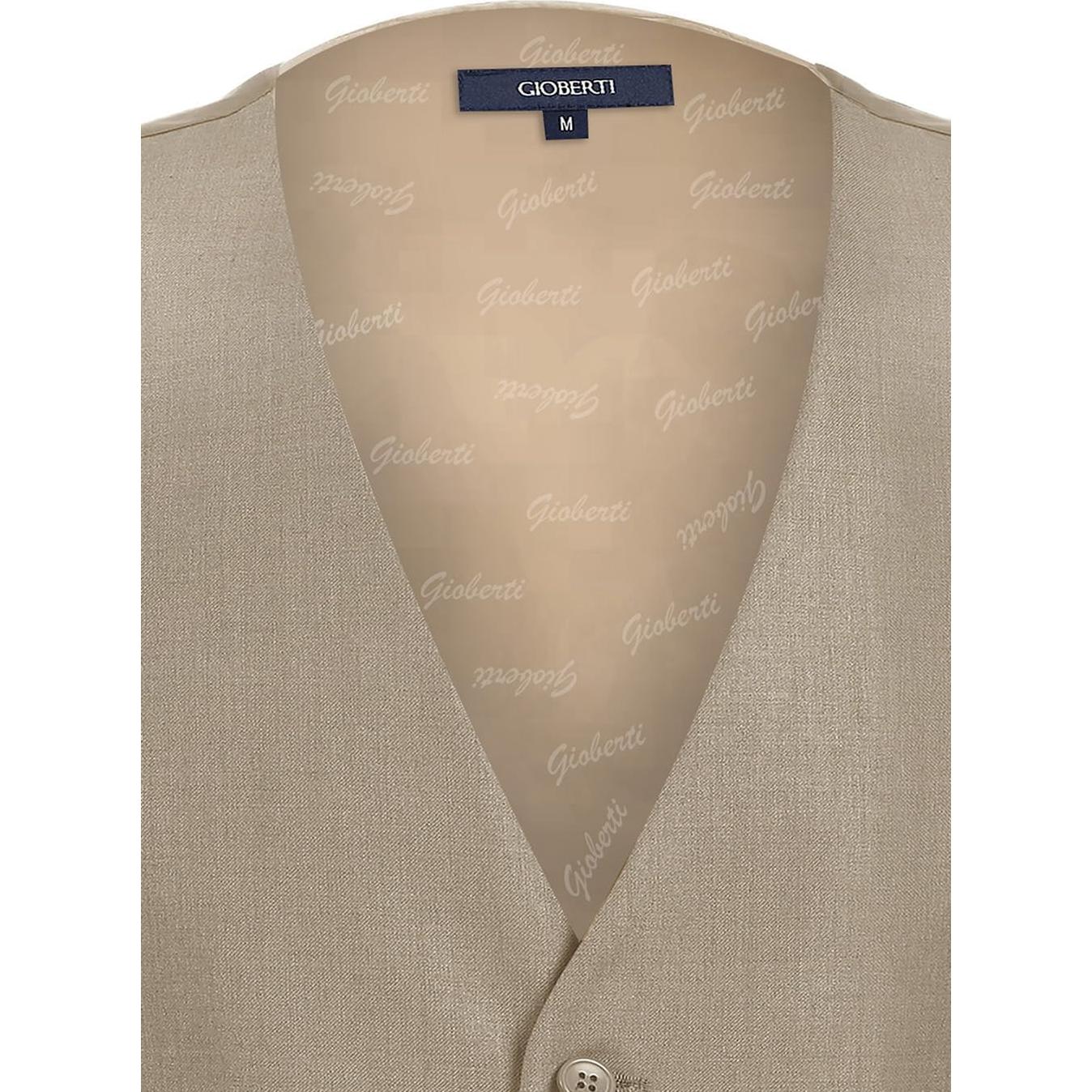 Chaleco Formal para Hombre Gioberti Beige Ajustable XS-5XL
