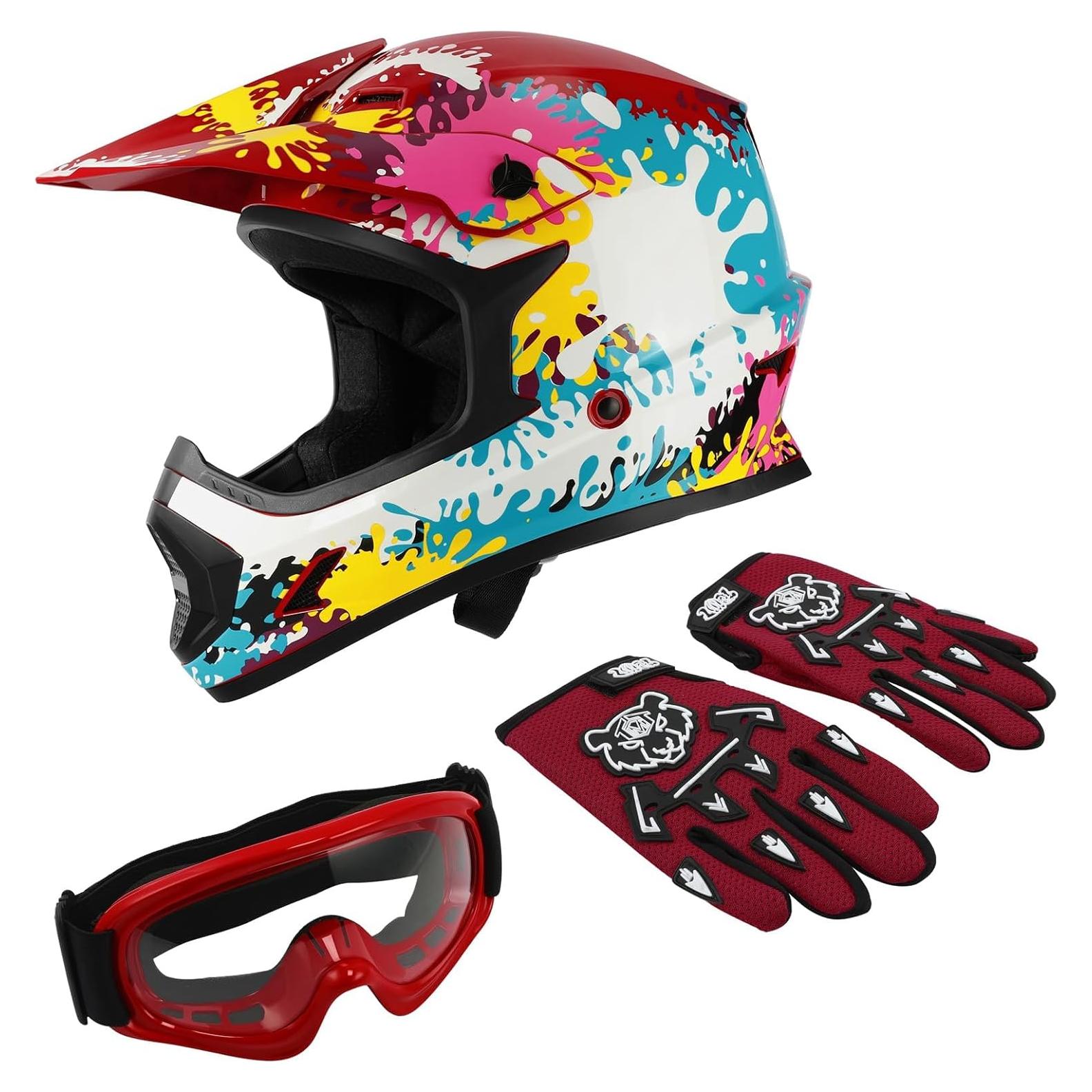 Casco Infantil TCT-MOTORPARTS Grande Graffiti Colorido Offroad
