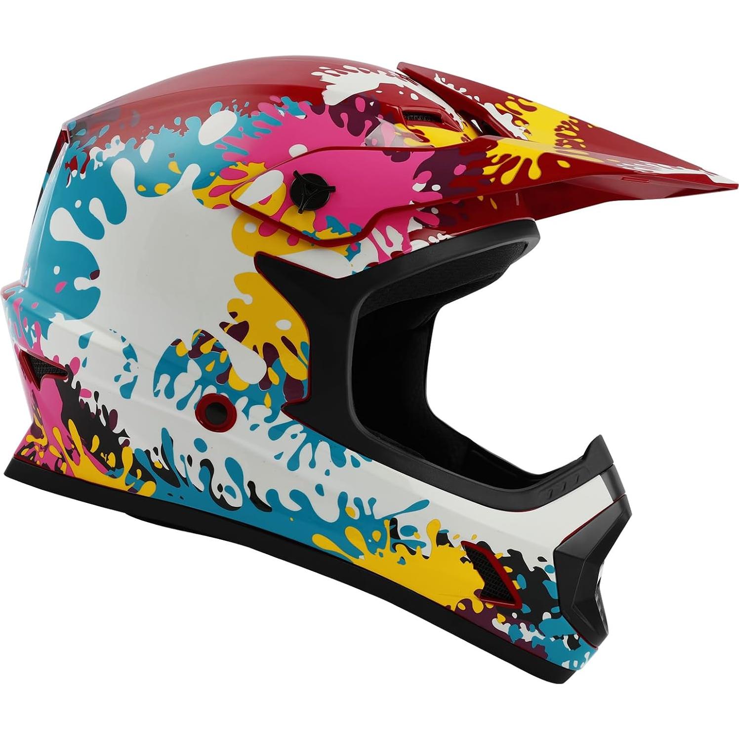 Casco Infantil TCT-MOTORPARTS Grande Graffiti Colorido Offroad