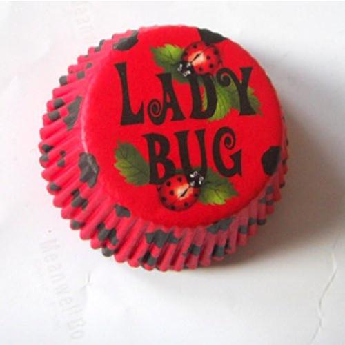 Forros para Muffin Lucky Star Mariquita 100 pcs 5.08x3.18 cm