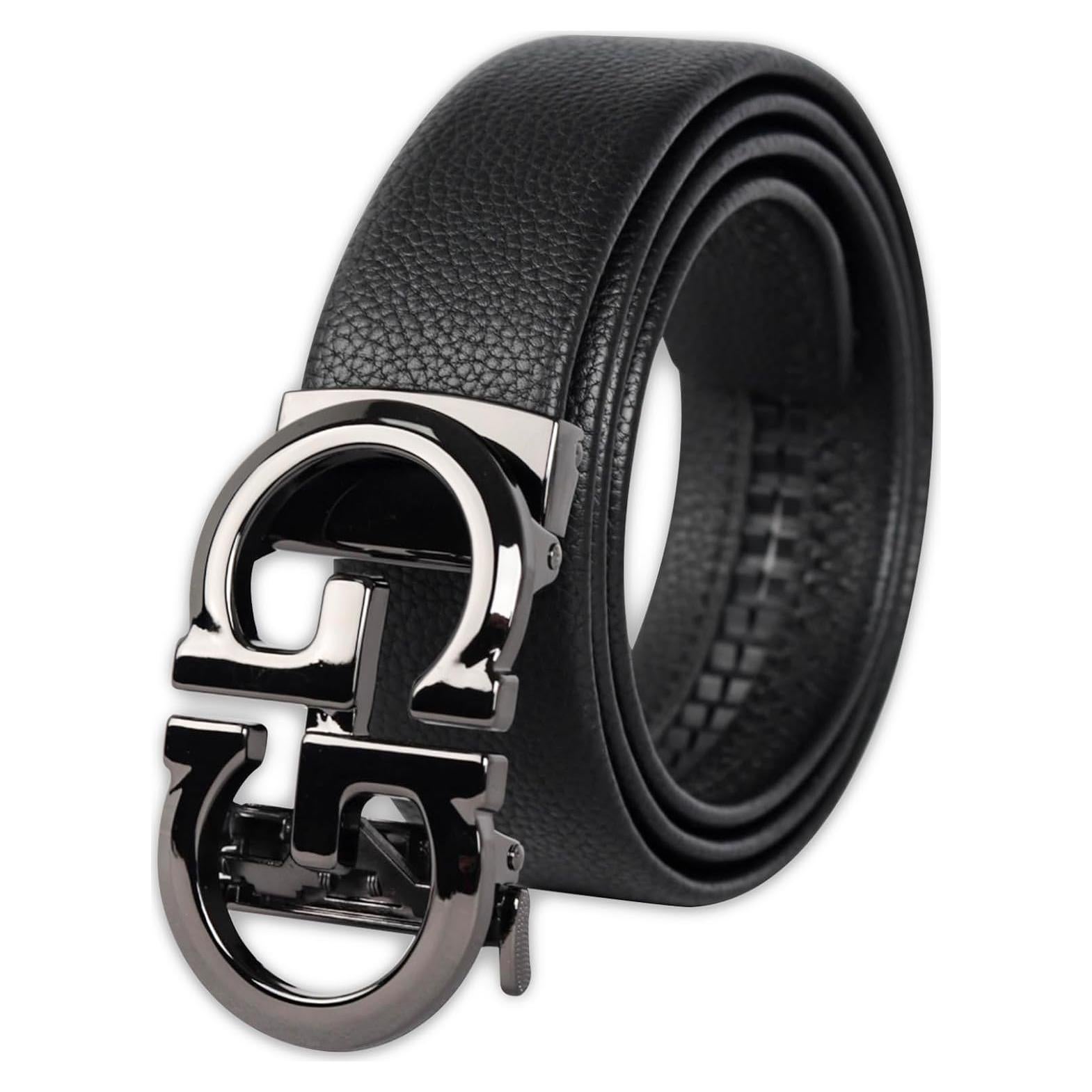 Cinturón de Cuero Unisex Aurolran Ajustable Negro