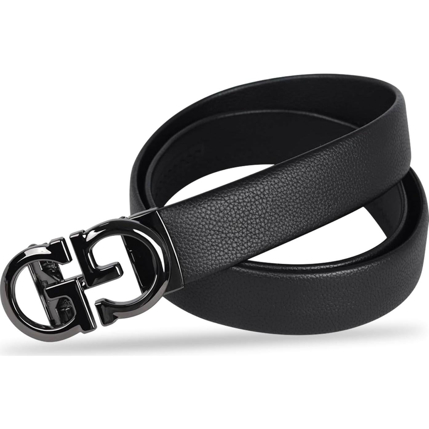 Cinturón de Cuero Unisex Aurolran Ajustable Negro