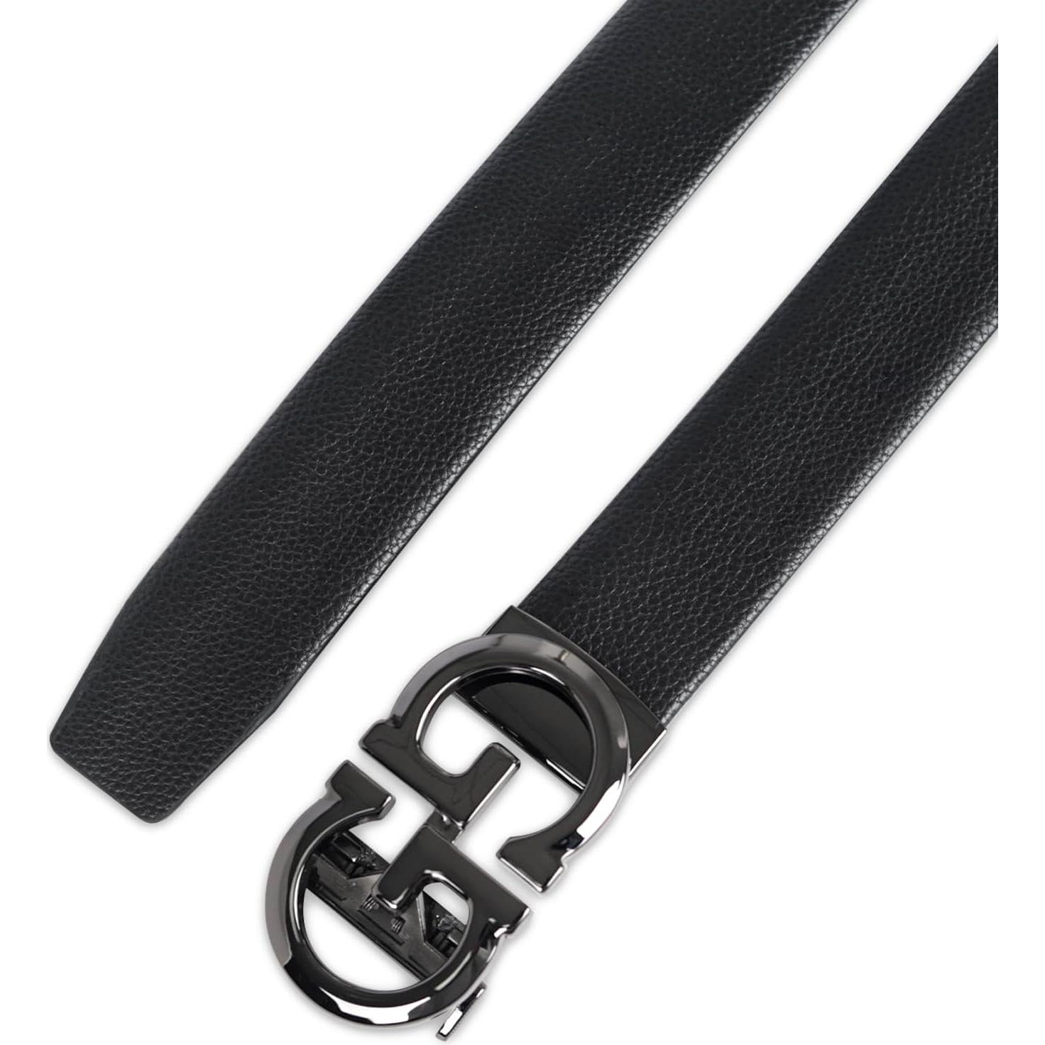 Cinturón de Cuero Unisex Aurolran Ajustable Negro