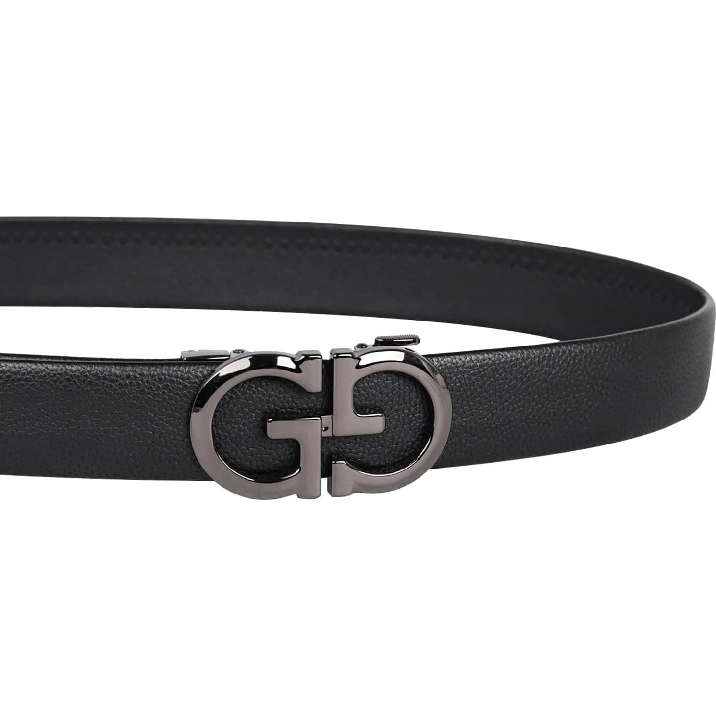 Cinturón de Cuero Unisex Aurolran Ajustable Negro