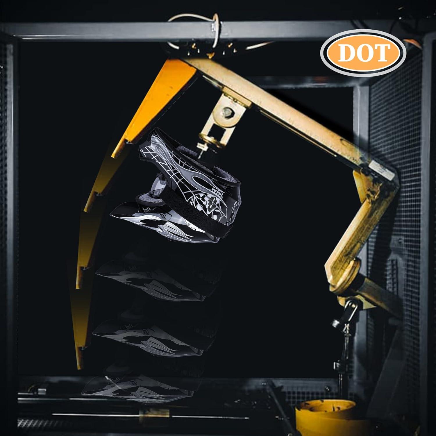 Casco Integral TCT-MOTORPARTS Niños Motocross Calavera Negra