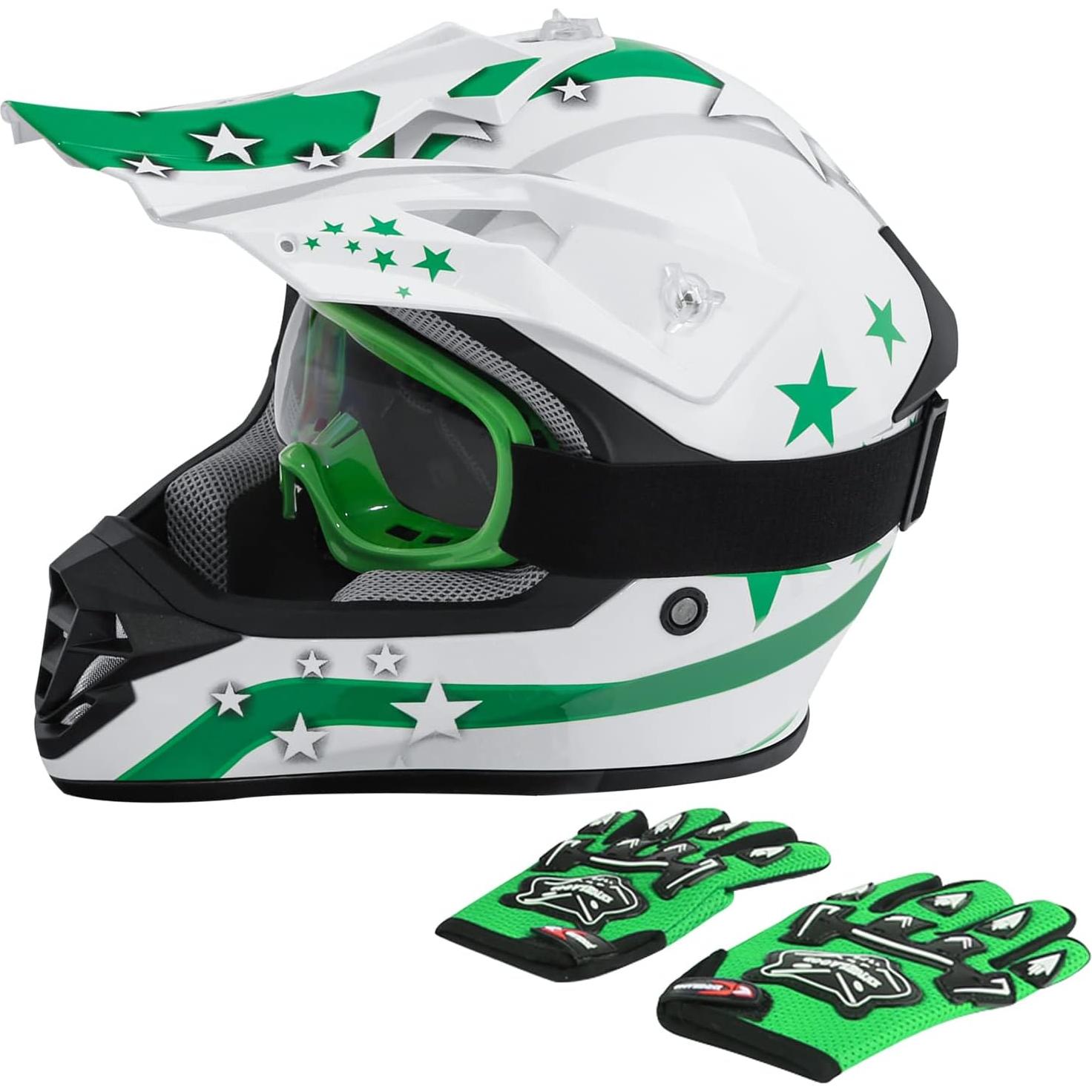 Casco Infantil TCT-MOTORPARTS DOT Motocross Mediano Blanco