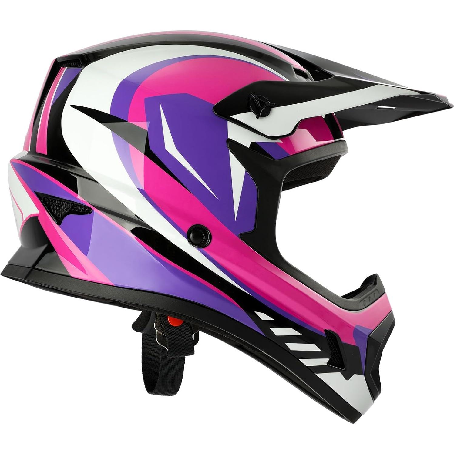 Casco Infantil TCT-MOTORPARTS Rojo Rosa para Motocross