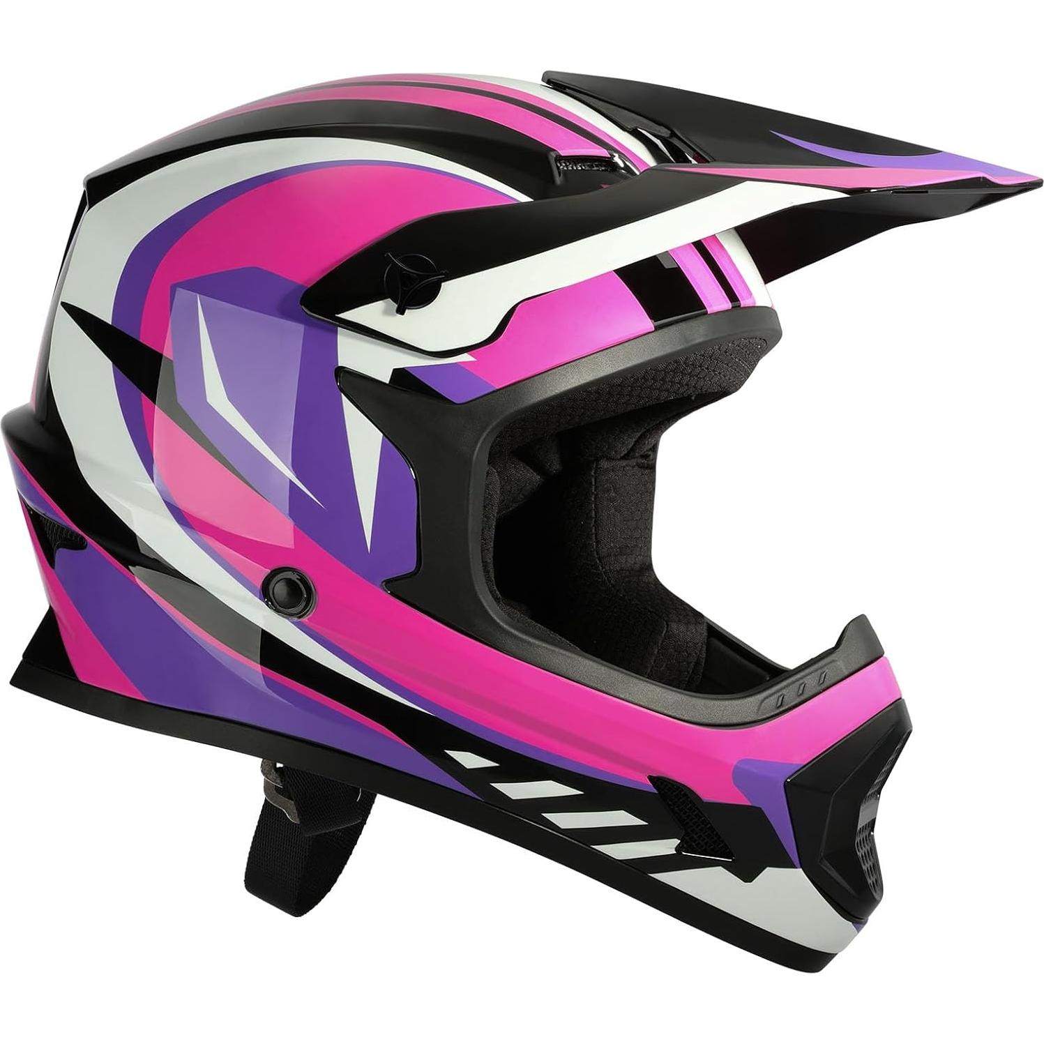 Casco Infantil TCT-MOTORPARTS Mediano Rojo Rosa Offroad