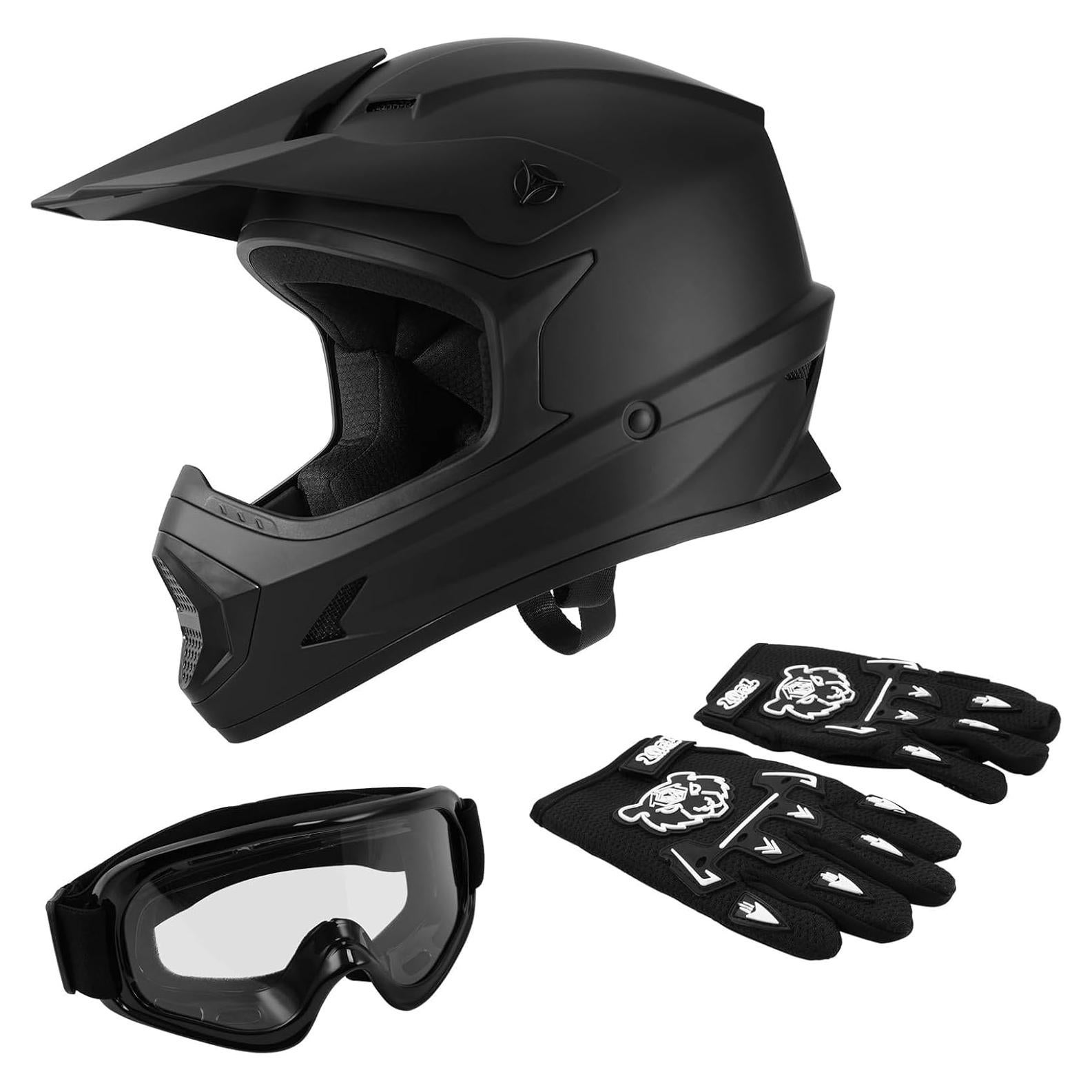 Casco TCT-MOTORPARTS para Niños Motocross Grande Negro