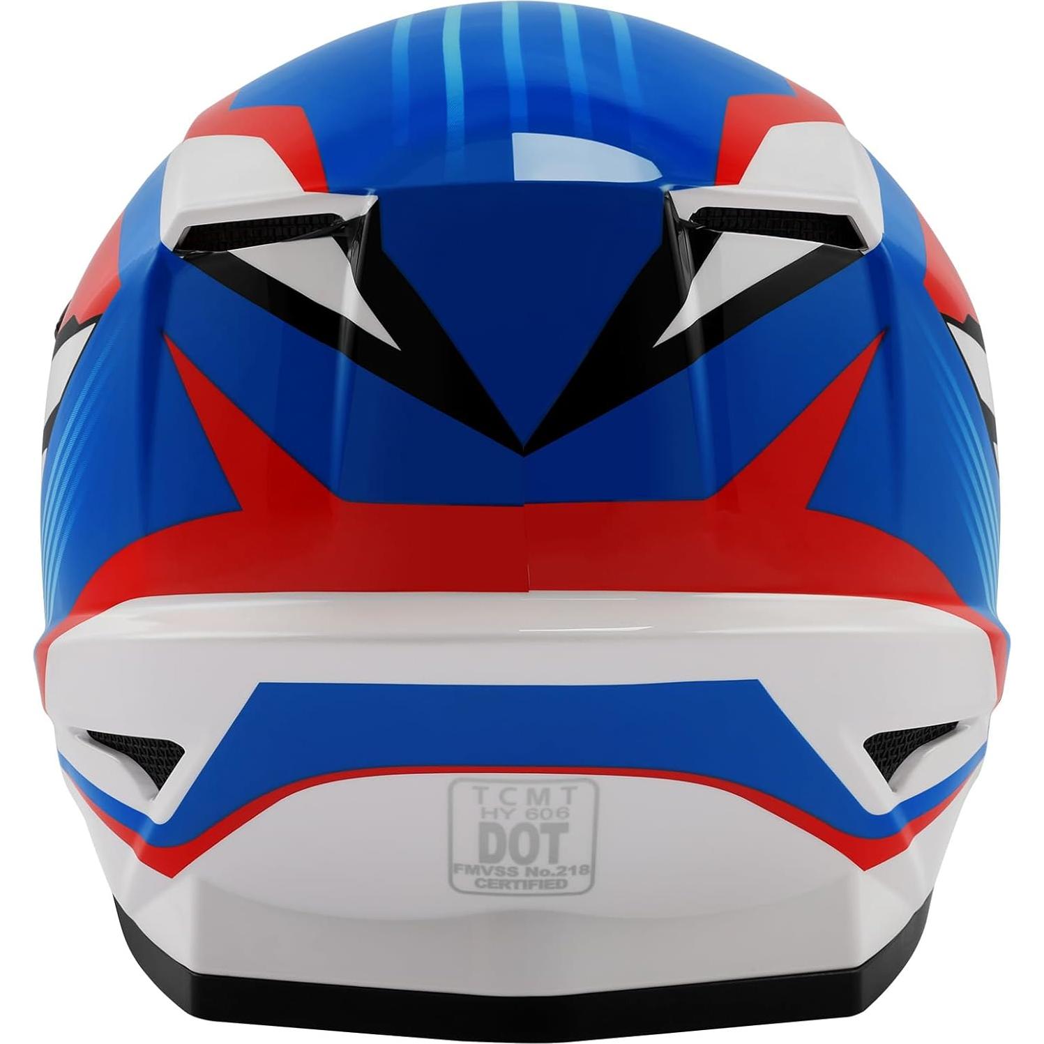Casco Integral TCT-MOTORPARTS para Niños Motocross Azul