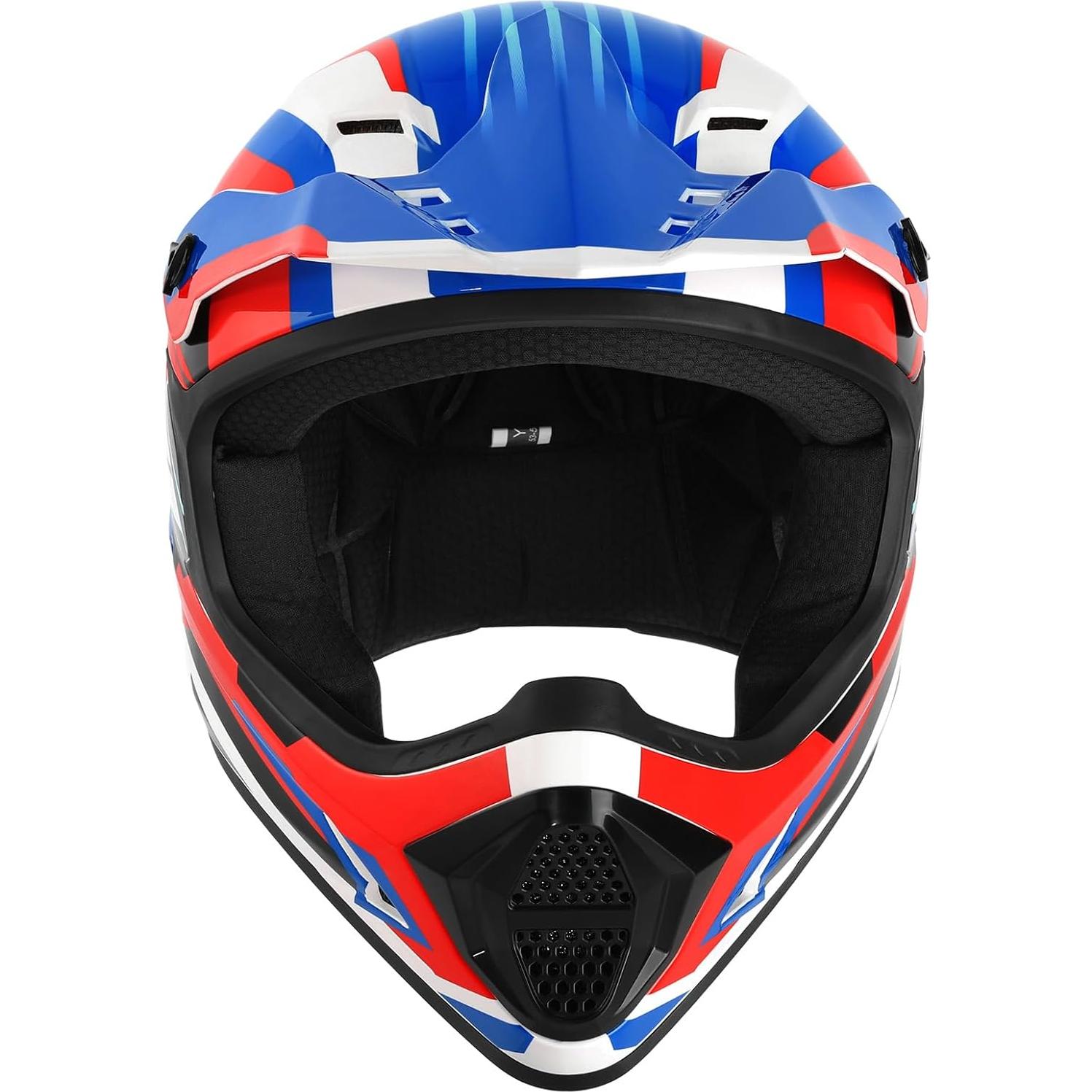 Casco Integral TCT-MOTORPARTS para Niños Motocross Azul