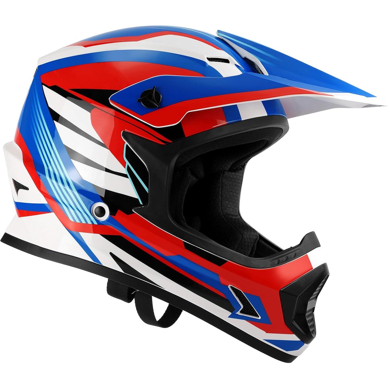 Casco Integral TCT-MOTORPARTS para Niños Motocross Azul