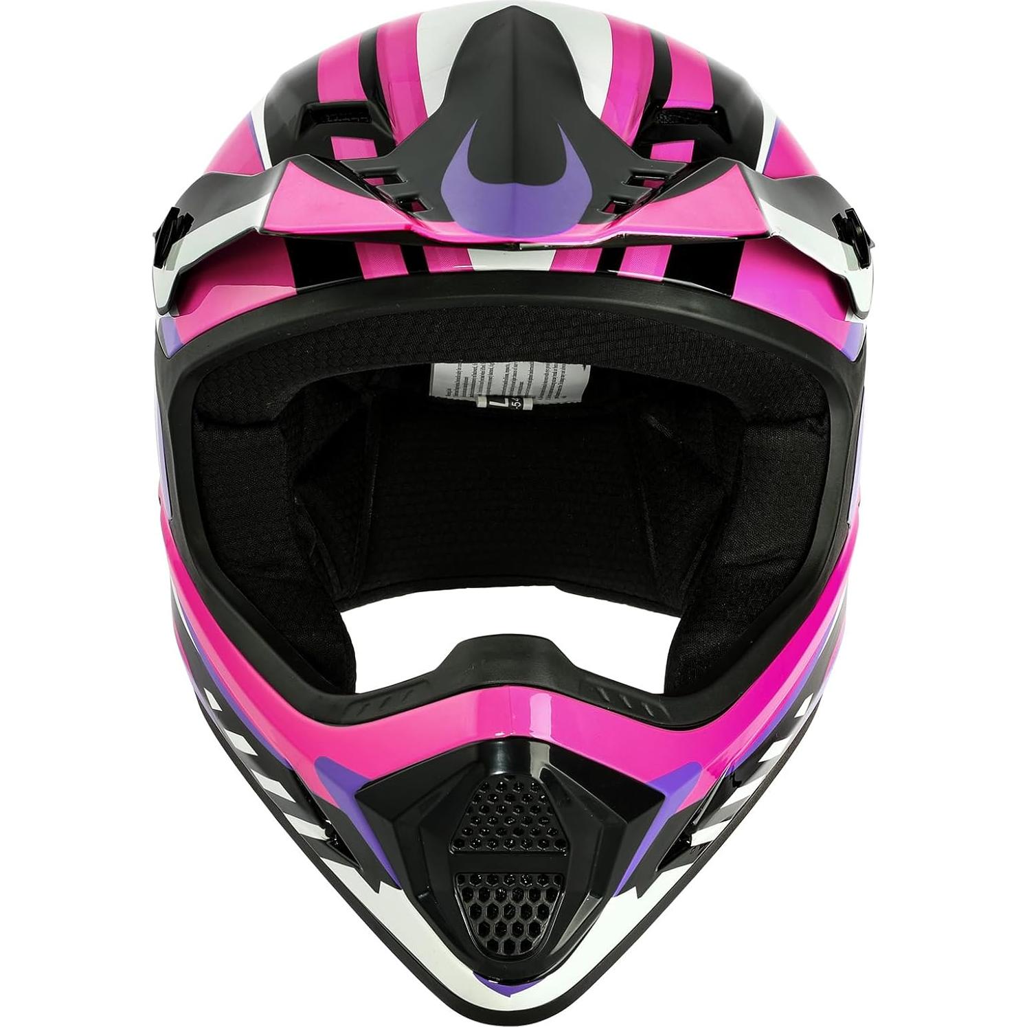 Casco Infantil TCT-MOTORPARTS Grande Rojo Rosa DOT ATV